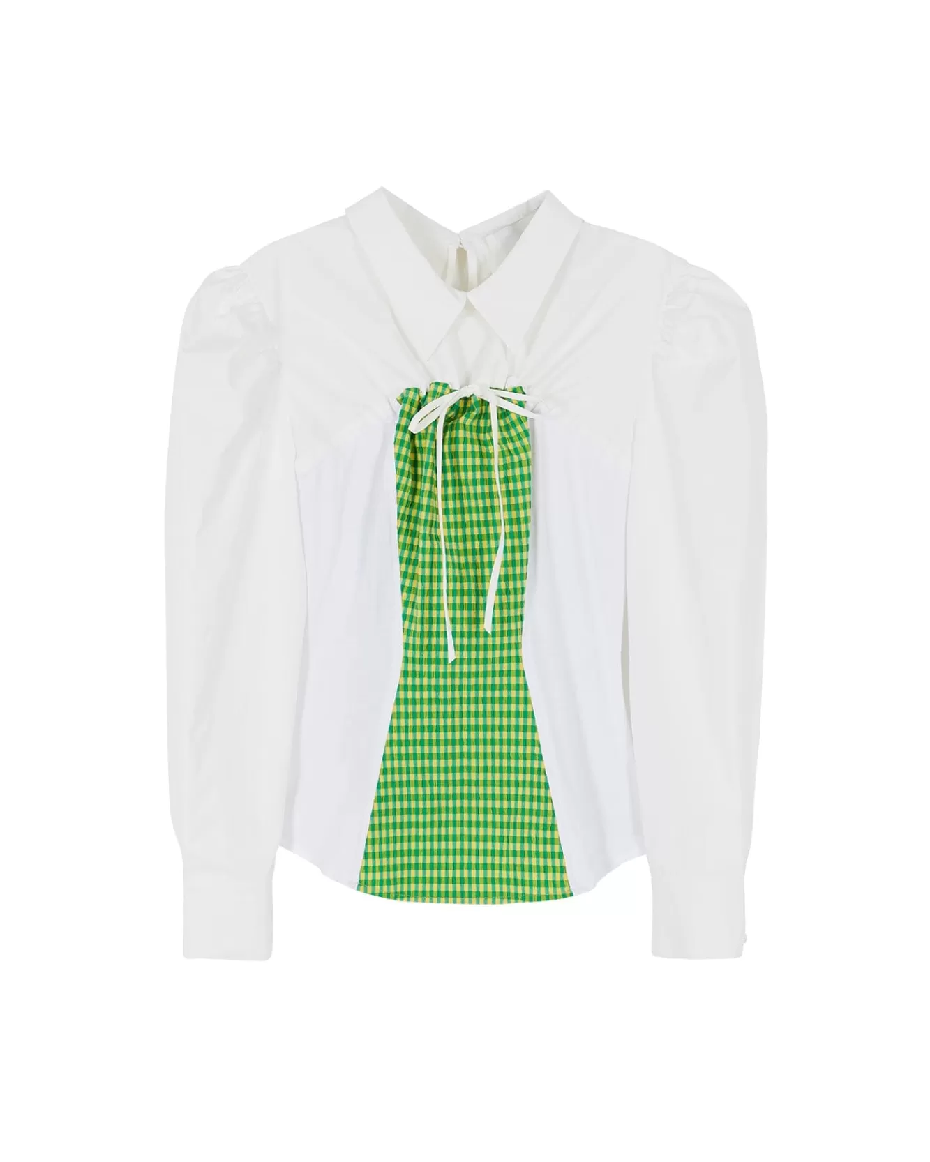 Women Andersson Bell Adela Poplin Jersey Combination Shirt Atb709W(White)
