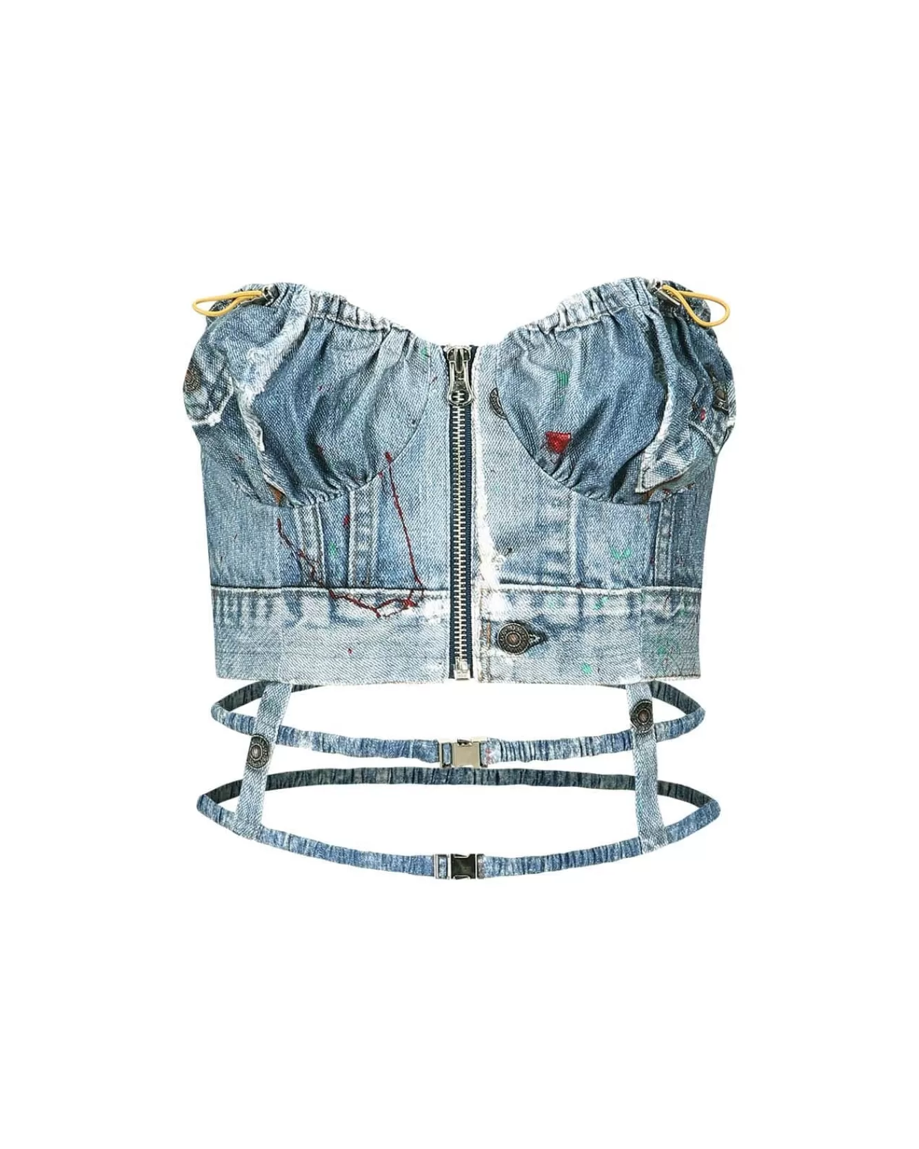 Women Andersson Bell Arina Denim Play Backless Bustier Atb945W(Blue)