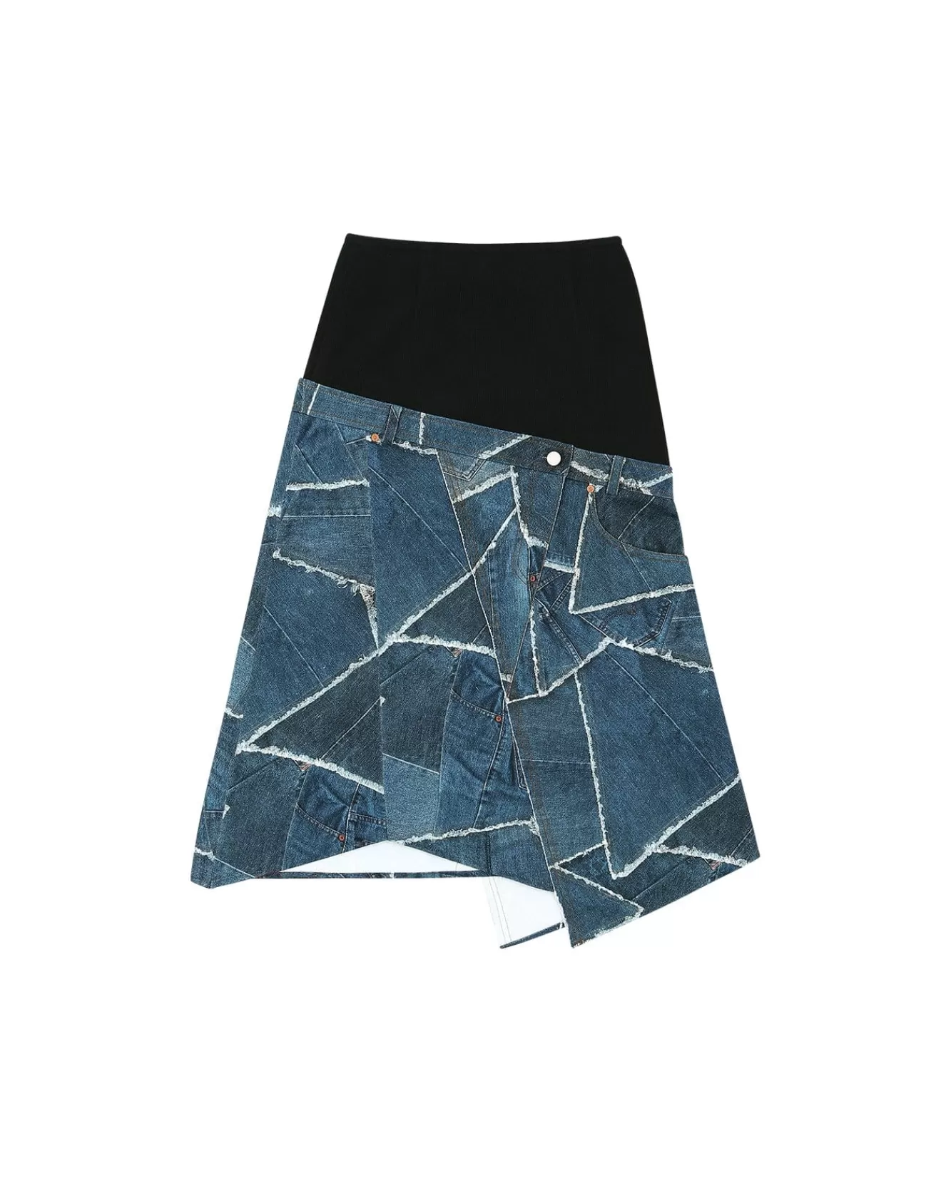 Women Andersson Bell Baggy Patch-Effect Skirt Apa632W(Black)