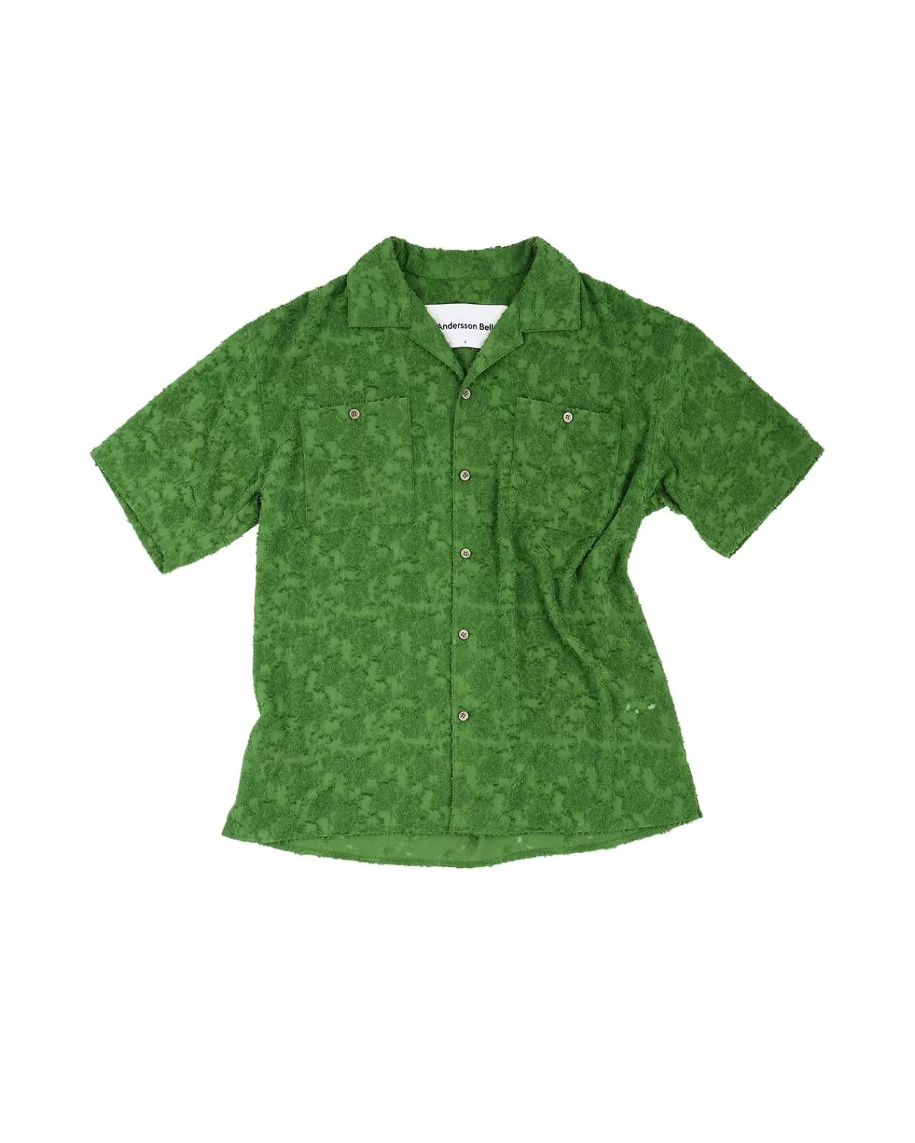 Men Andersson Bell Bali Sheer Open Collar Shirts Atb843M(Green)