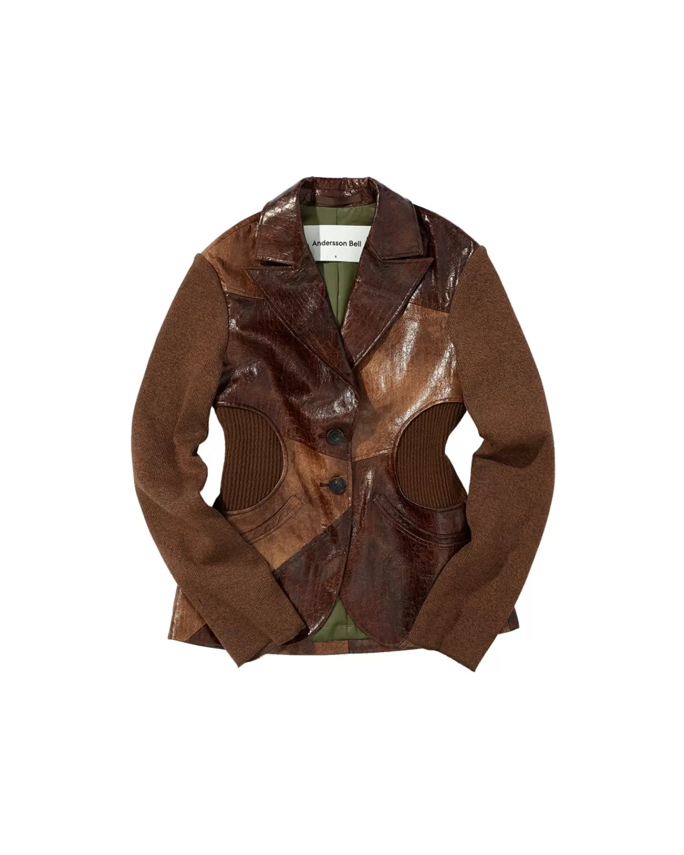 Women Andersson Bell Becca Faux Leather Patch Jacket Awa521W(Brown)