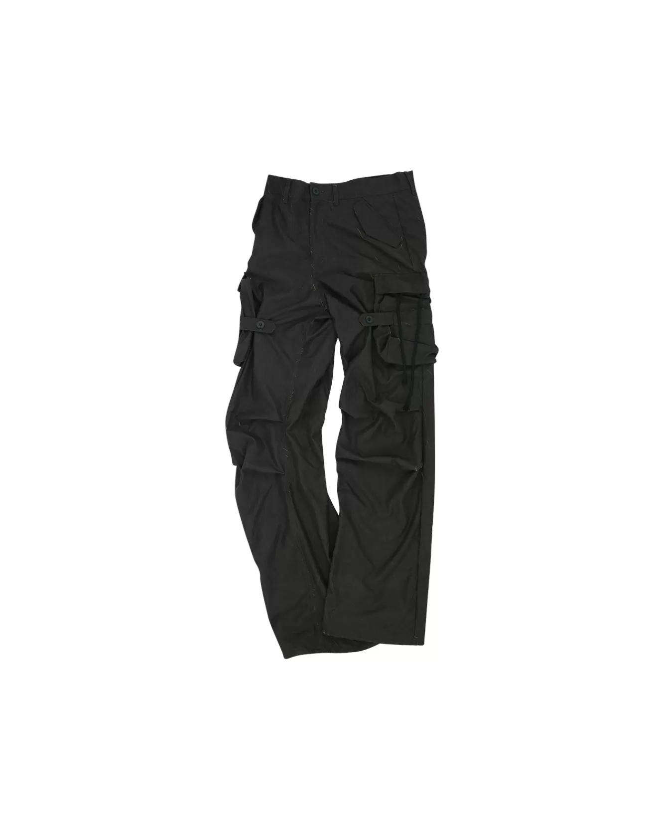 Men Andersson Bell Bisent Wrinkle Crack Cargo Pants Apa589M(Black/Khaki)
