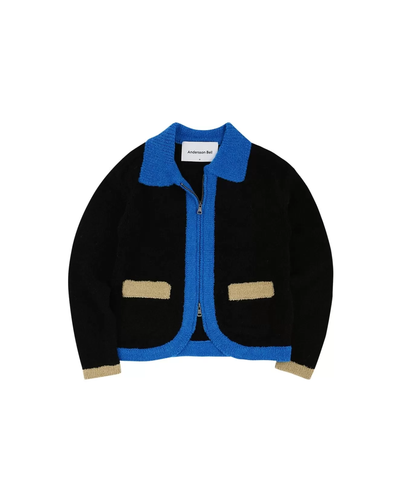 Men Andersson Bell Collar Zip Knit Cardigan Atb853M(Black)