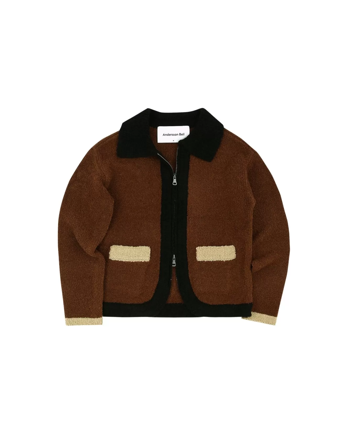 Men Andersson Bell Collar Zip Knit Cardigan Atb853M(Brown)