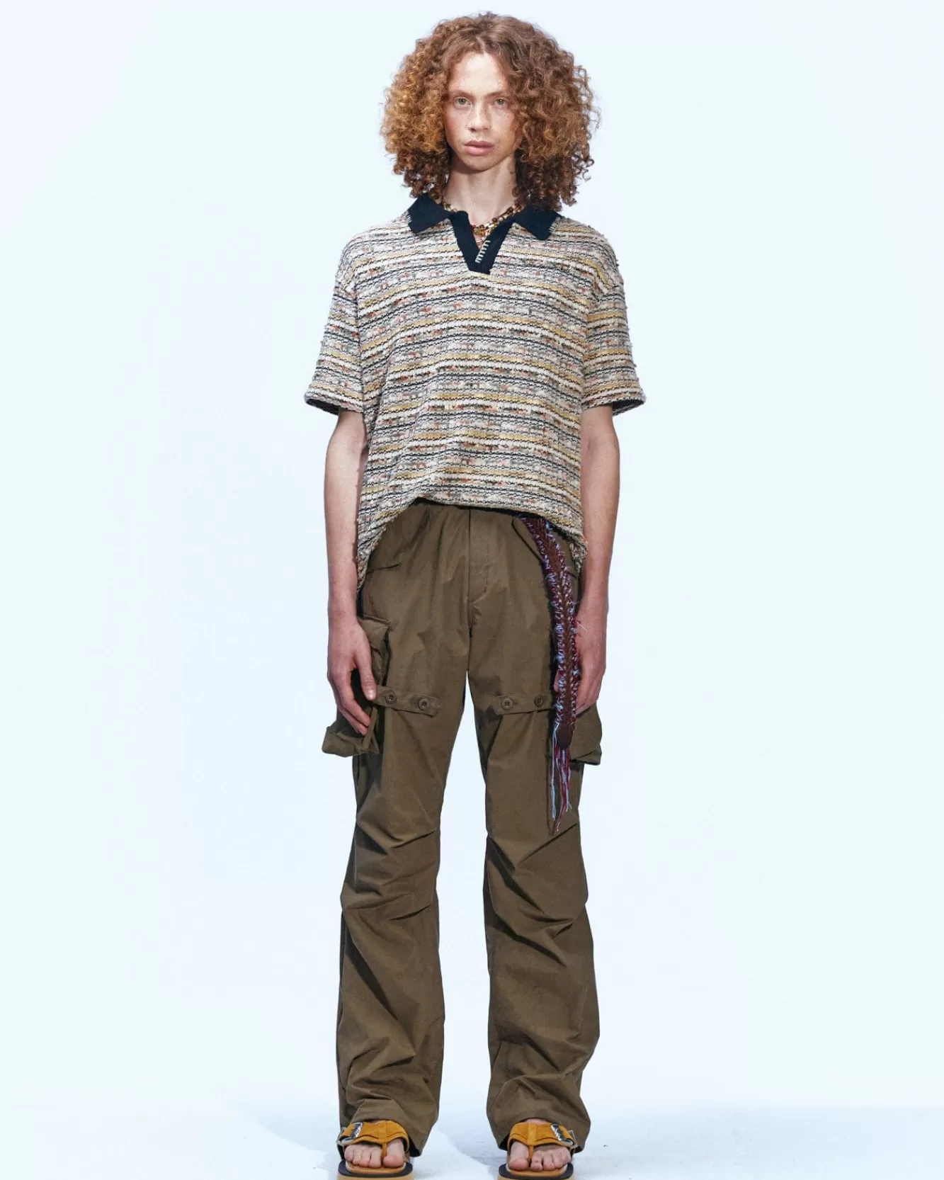 Men Andersson Bell Crea Boucle Collar Knit Atb863M(Beige)