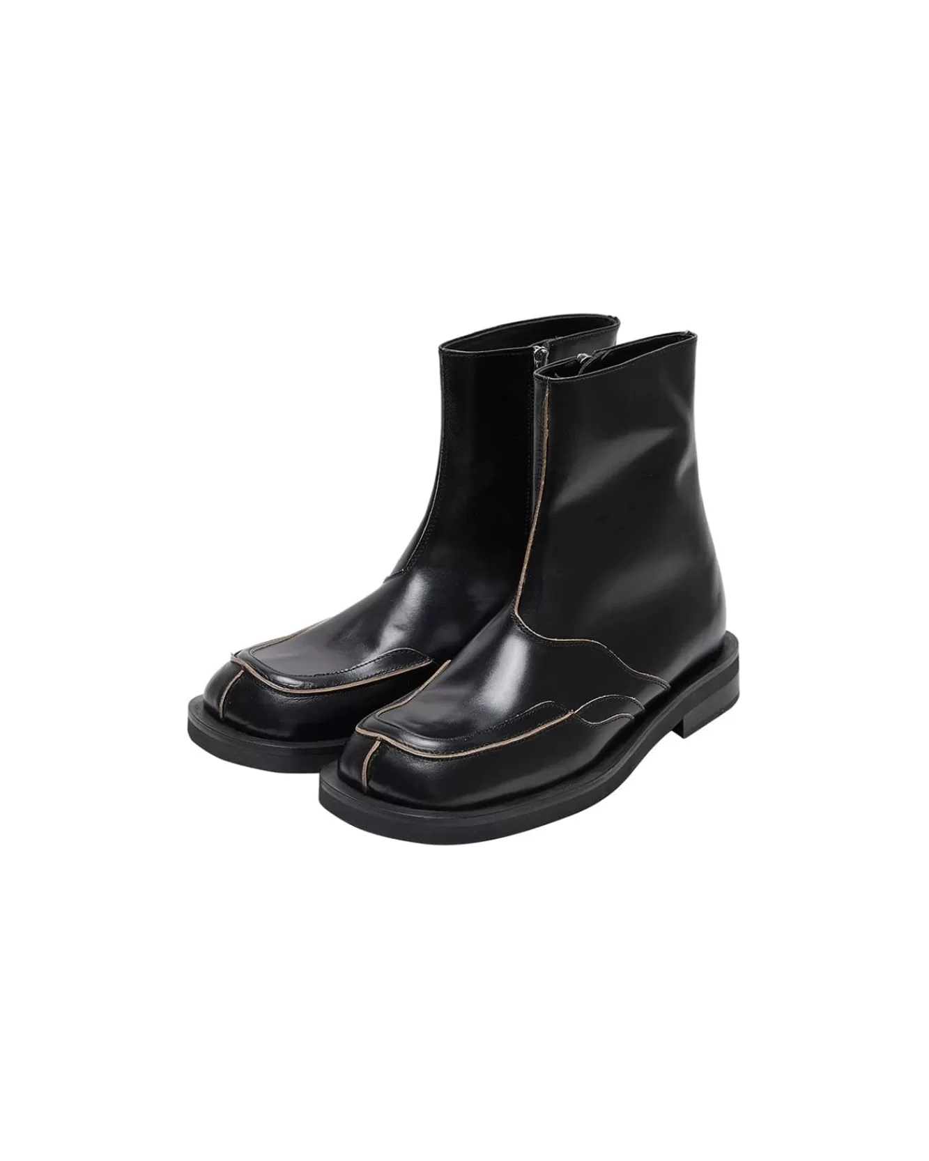 Men Andersson Bell Dayne Square Toe Chelsea Boots Aaa308M(Black)