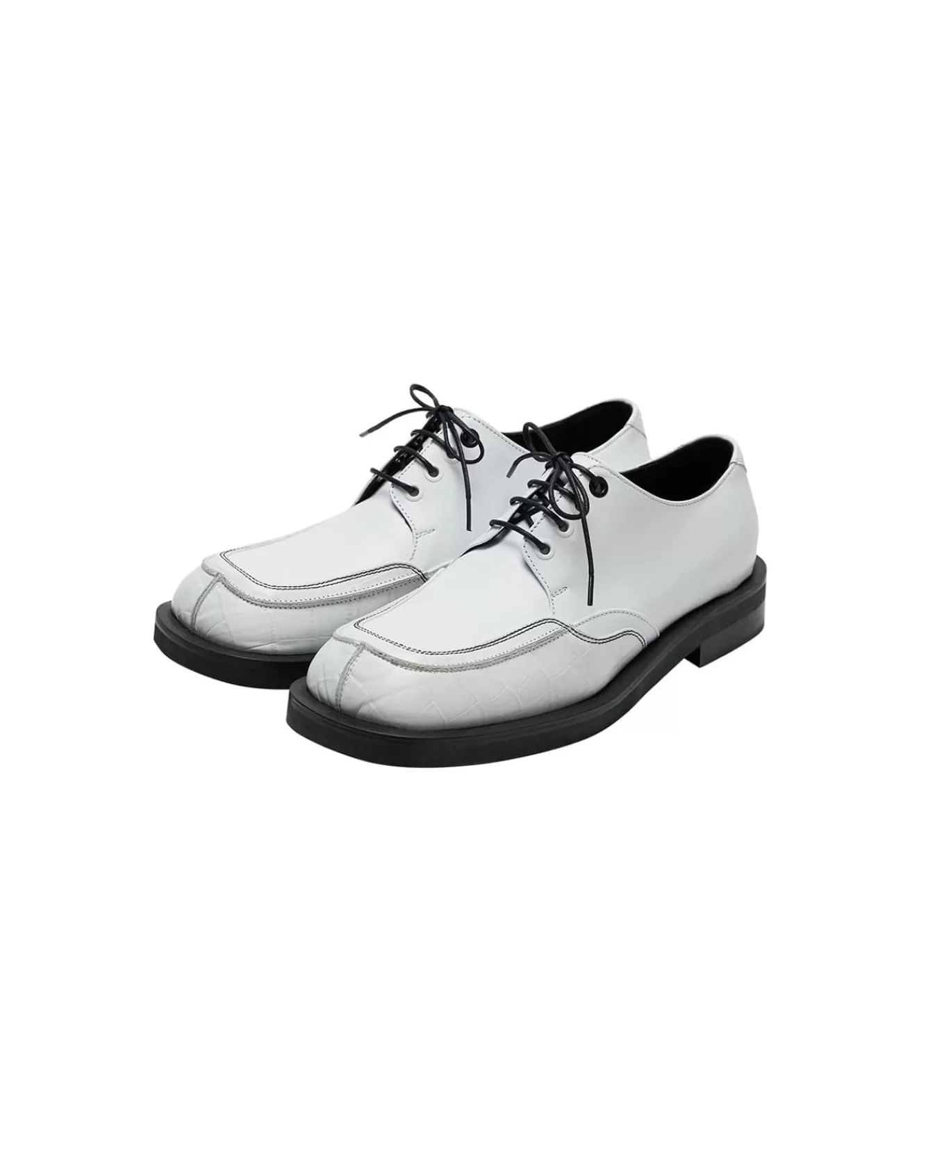 Men Andersson Bell Dayne Square Toe Derby Shoes Aaa307M(White)