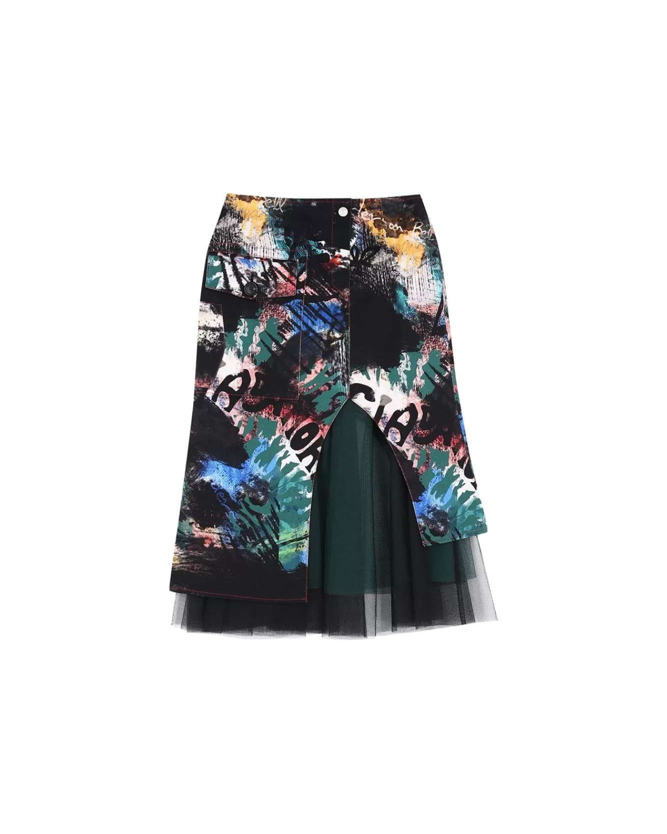 Women Andersson Bell Devyn Mesh Layered Skirt Apa635W(Black)