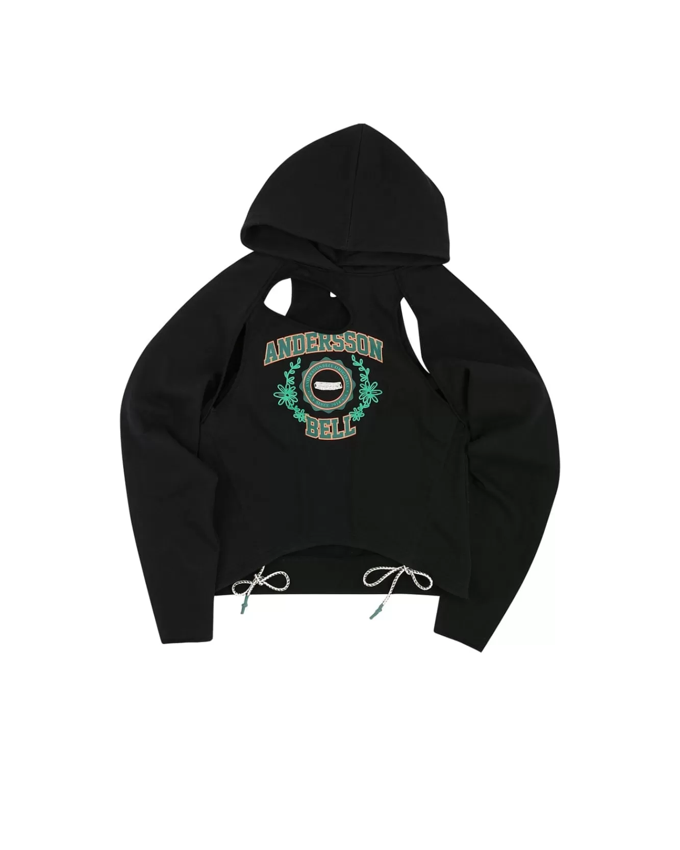 Women Andersson Bell (Essential) Cut Out Authentic Logo Hoodie Atb896W(Black)