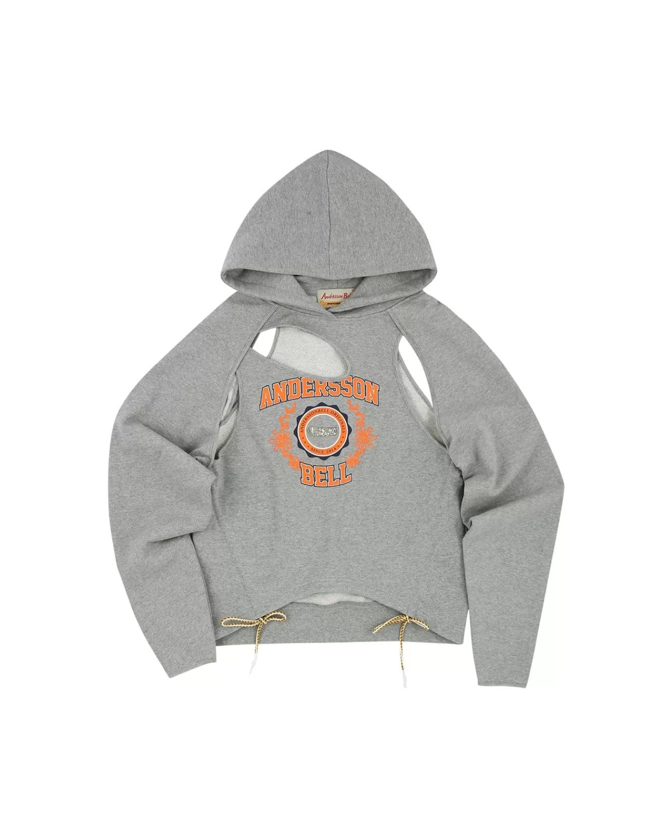 Women Andersson Bell (Essential) Cut Out Authentic Logo Hoodie Atb896W(Melange Grey)
