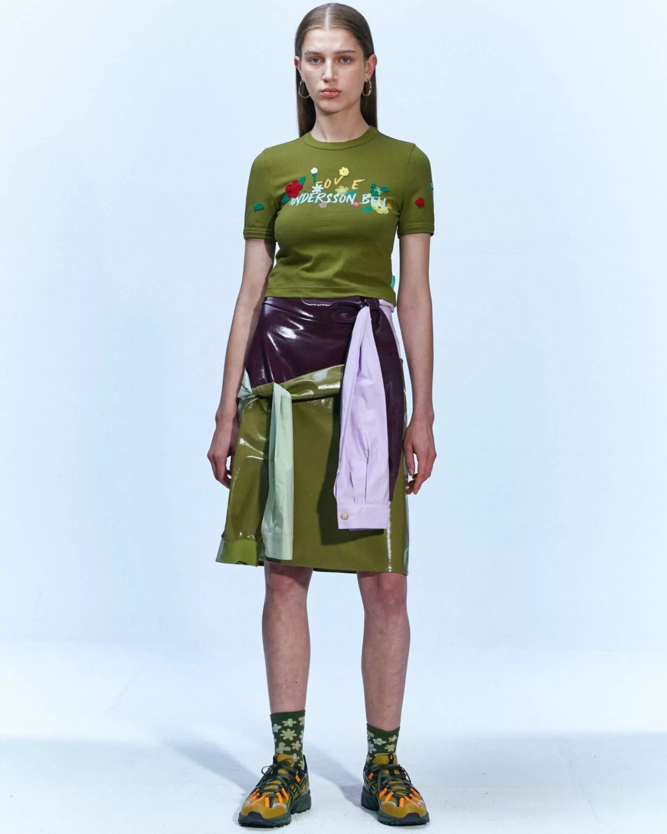 Women Andersson Bell (Essential) Dasha Flower Garden Logo T-Shirt Atb894W(Khaki)