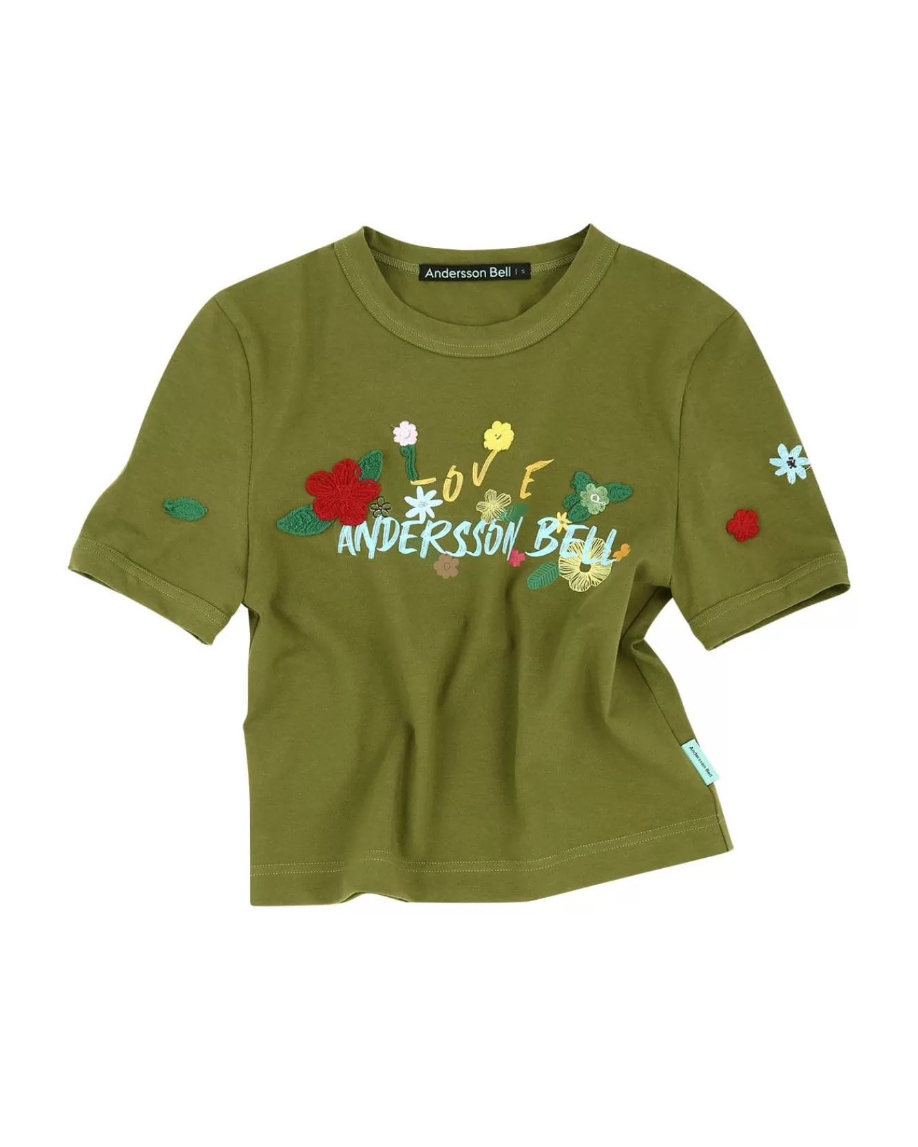 Women Andersson Bell (Essential) Dasha Flower Garden Logo T-Shirt Atb894W(Khaki)