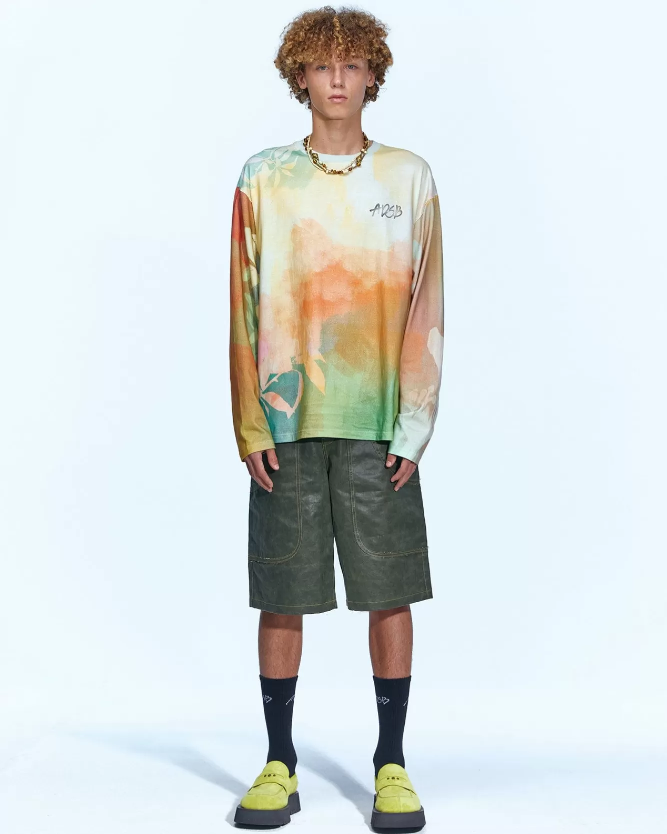 Men Andersson Bell (Essential) Rhino Tie Dye Print L/S T-Shirt Atb973M(Multi)