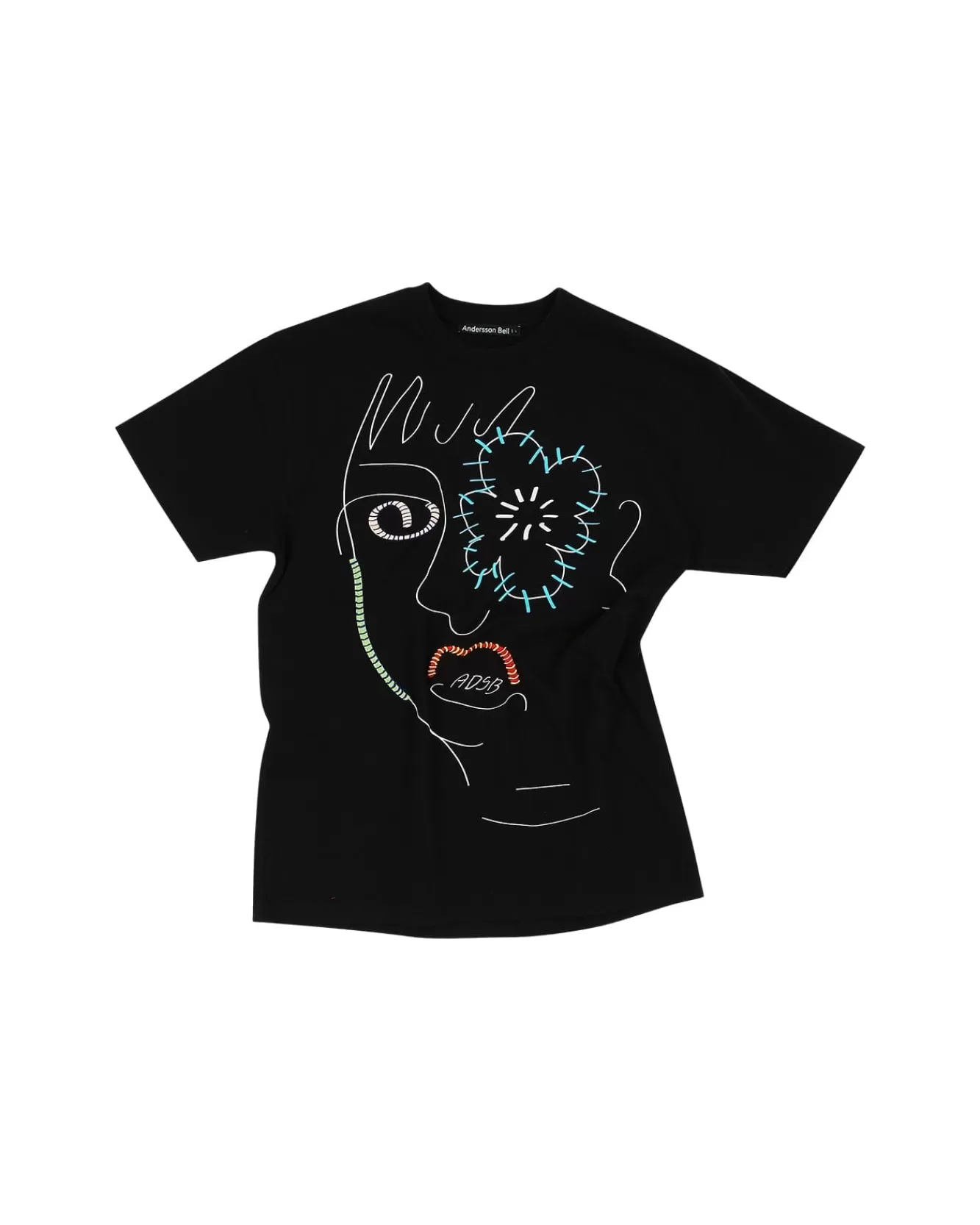 Women Andersson Bell (Essential) Unisex Flower Man T-Shirts Atb974U(Black)