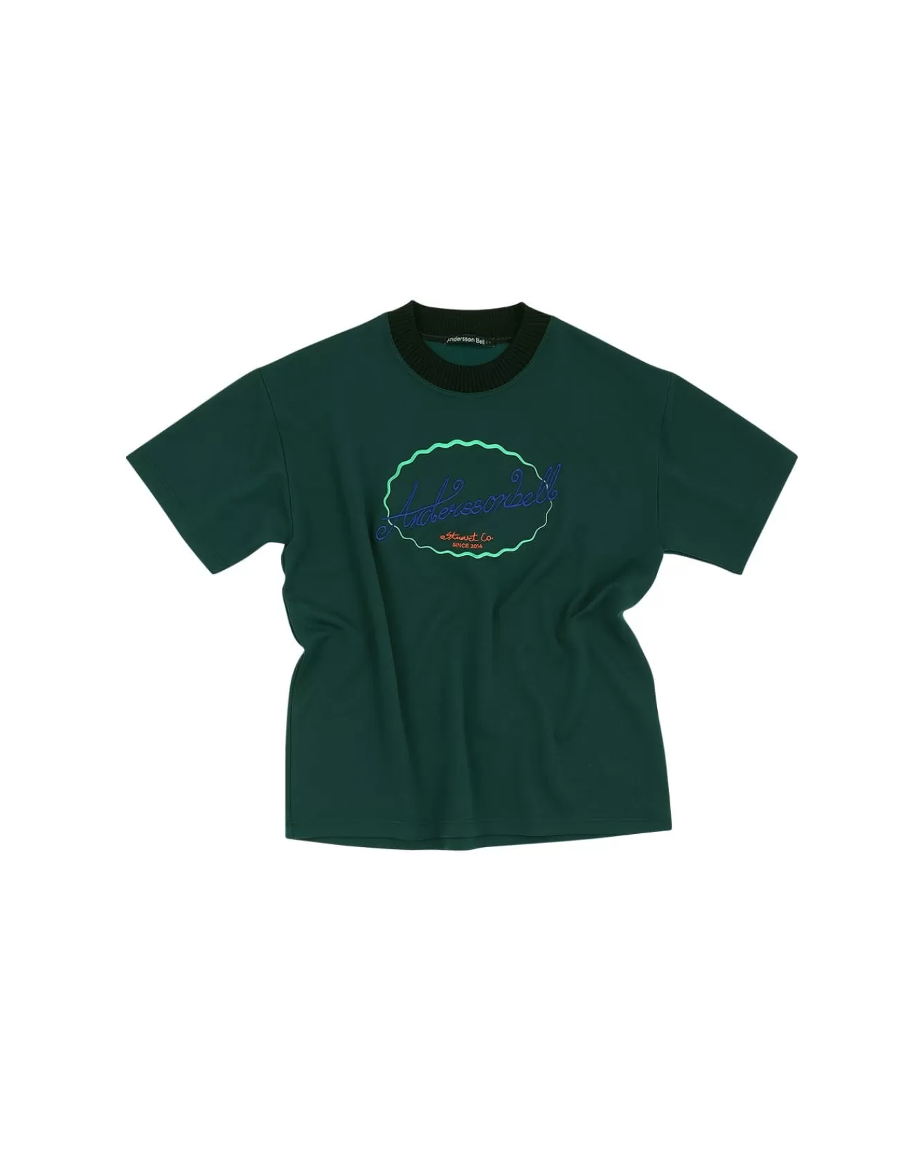 Men Andersson Bell (Essential) Unisex Logo Embroidery Ponte T-Shirts Atb902U(Green)
