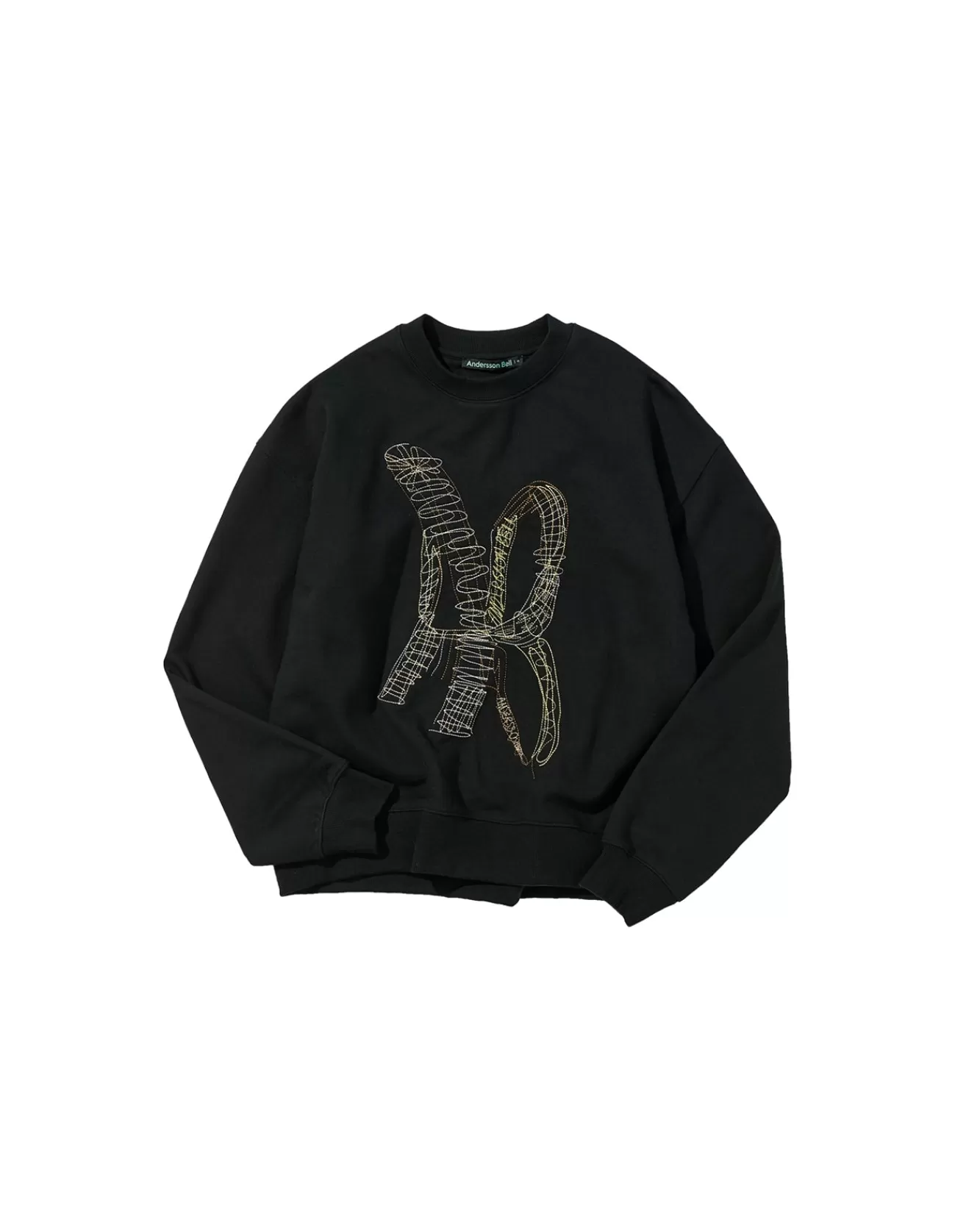 Men Andersson Bell (Essential) Unisex New Ab Logo Embroidery Sweatshirt Atb899U(Black)