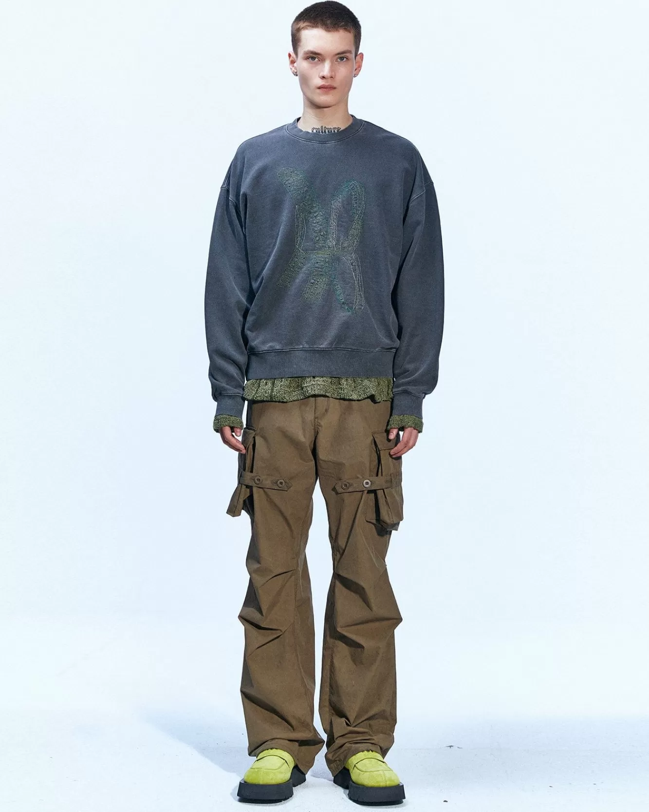 Men Andersson Bell (Essential) Unisex New Ab Logo Embroidery Sweatshirt Atb1044U(Charcoal)