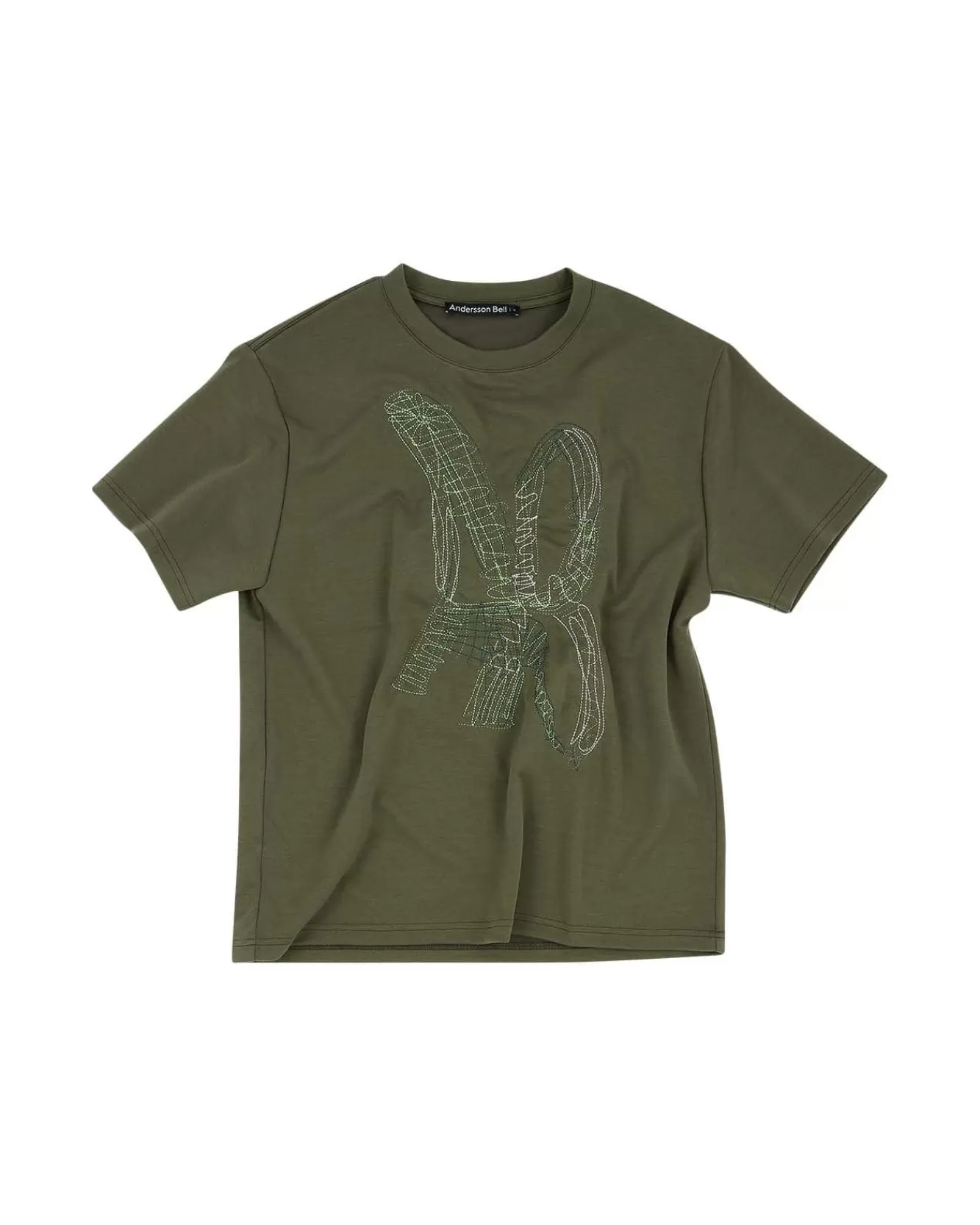 Men Andersson Bell (Essential) Unisex New Ab Logo Embroidery T-Shirts Atb903U(Khaki)