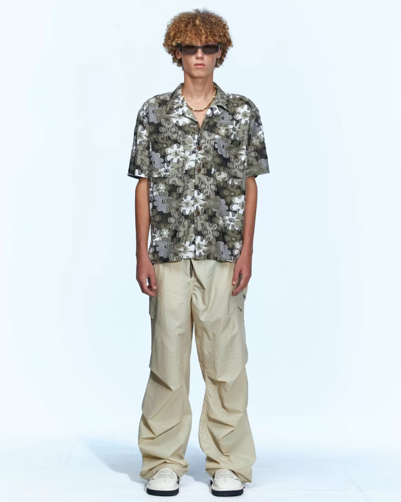 Men Andersson Bell Flower Knit Shirts Atb953M(Khaki)