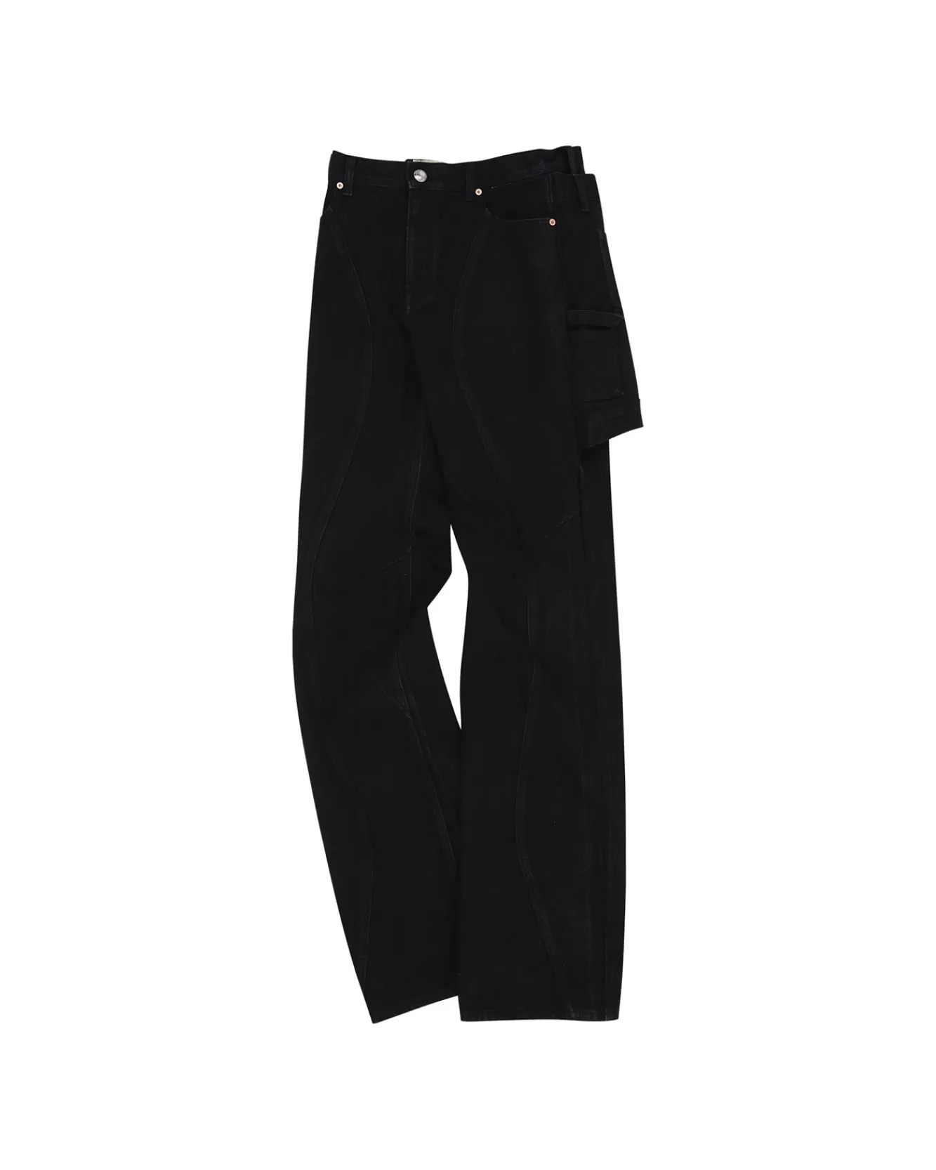 Women Andersson Bell Glen Overdyed Wrap Straight-Leg Jeans Apa643W(Black)