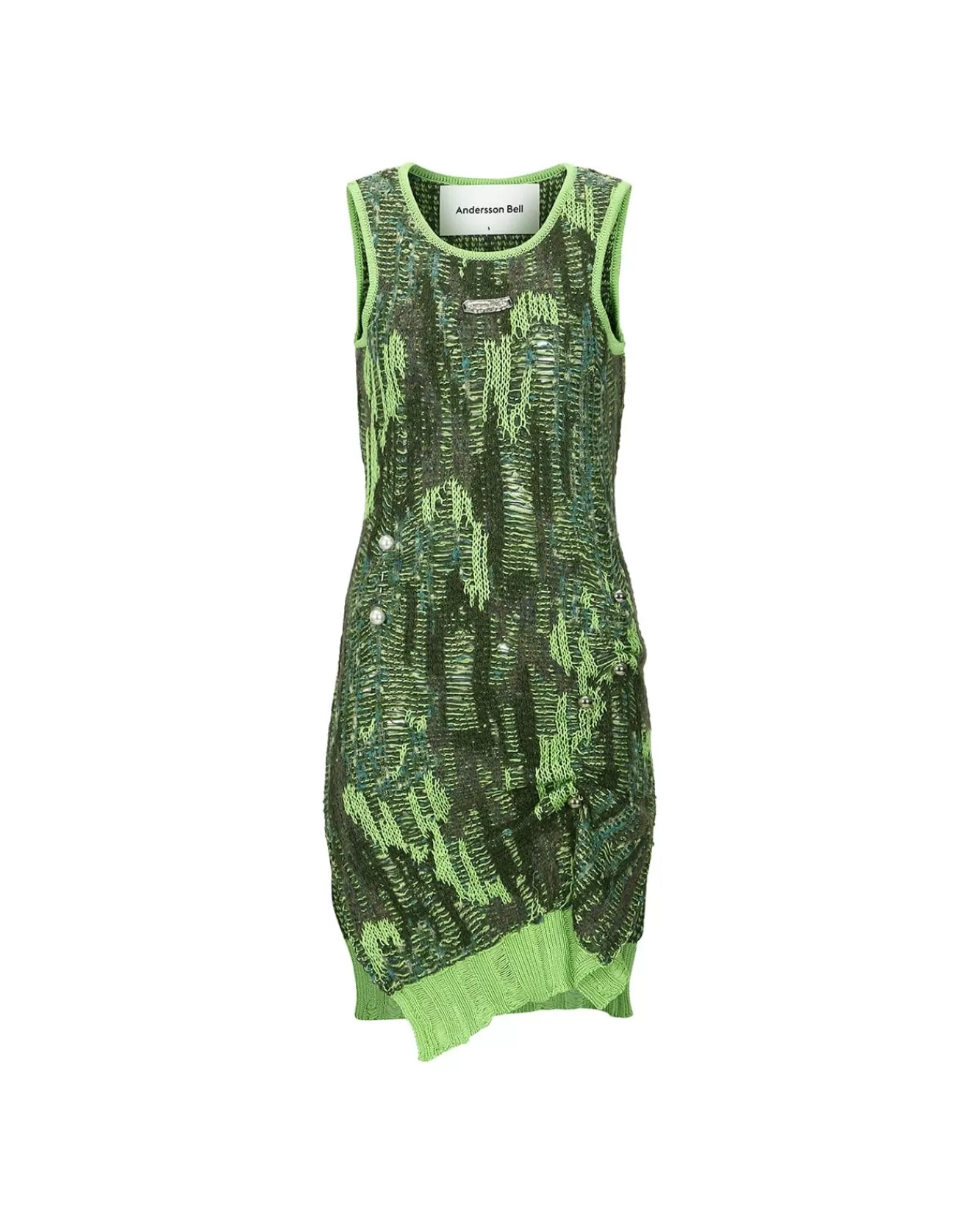 Women Andersson Bell Grunge Sleeveless Knit One Piece Atb888W(Khaki)