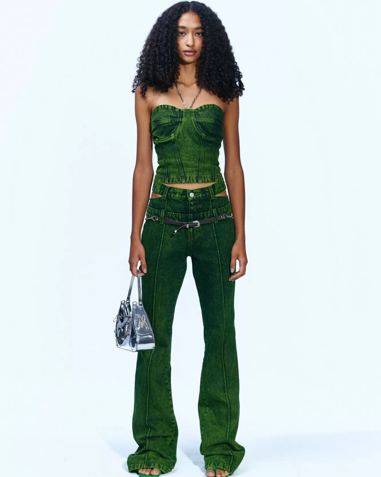 Women Andersson Bell Joan Double Waist Denim Apa605W(Green)