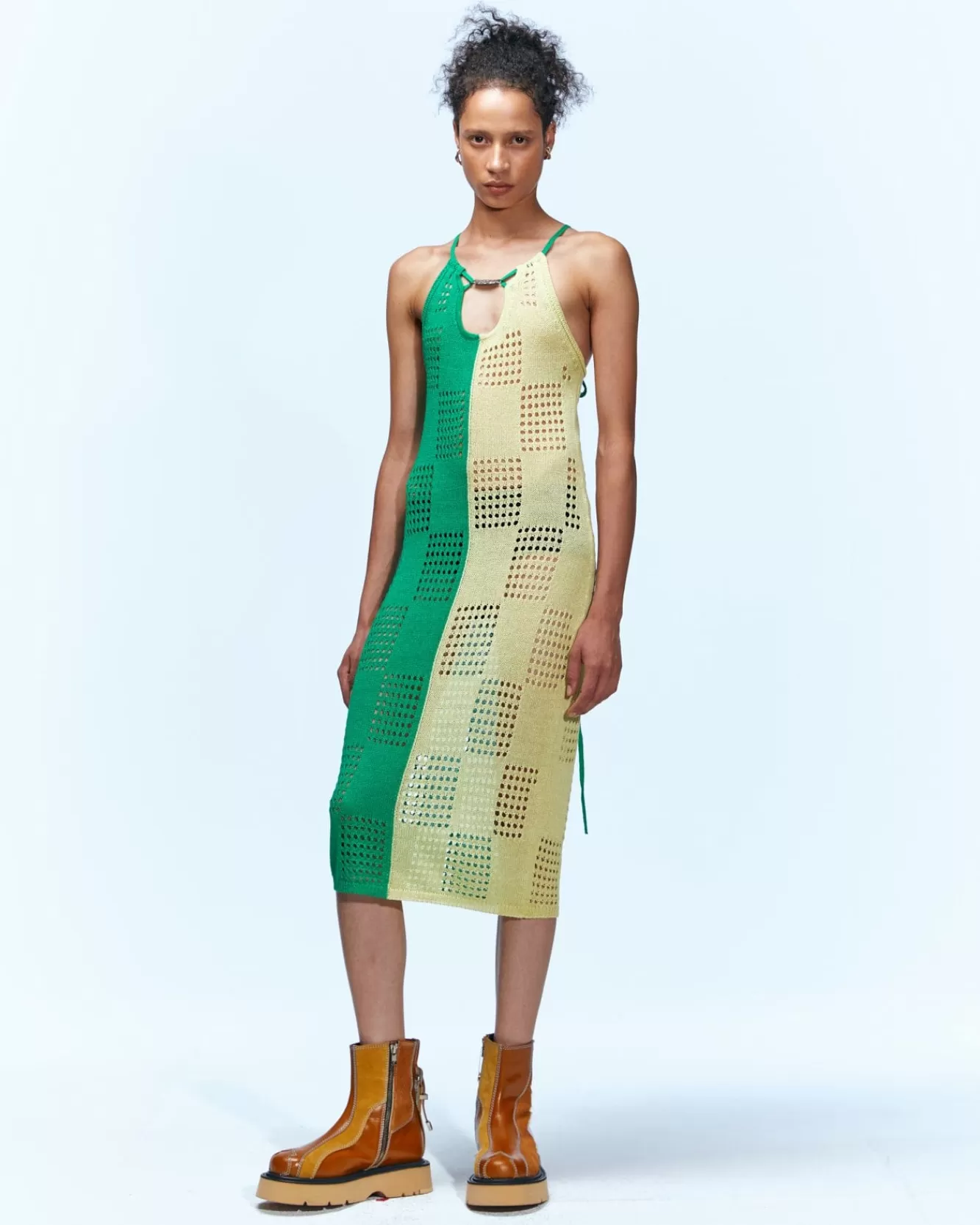 Women Andersson Bell Keira Block Knit Dress Atb935W(Green)