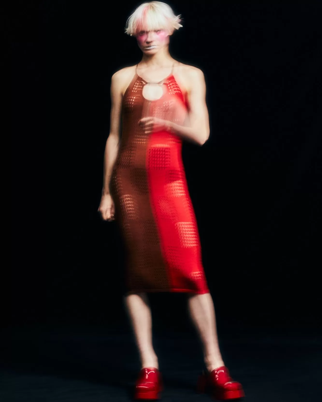 Women Andersson Bell Keira Block Knit Dress Atb935W(Red)