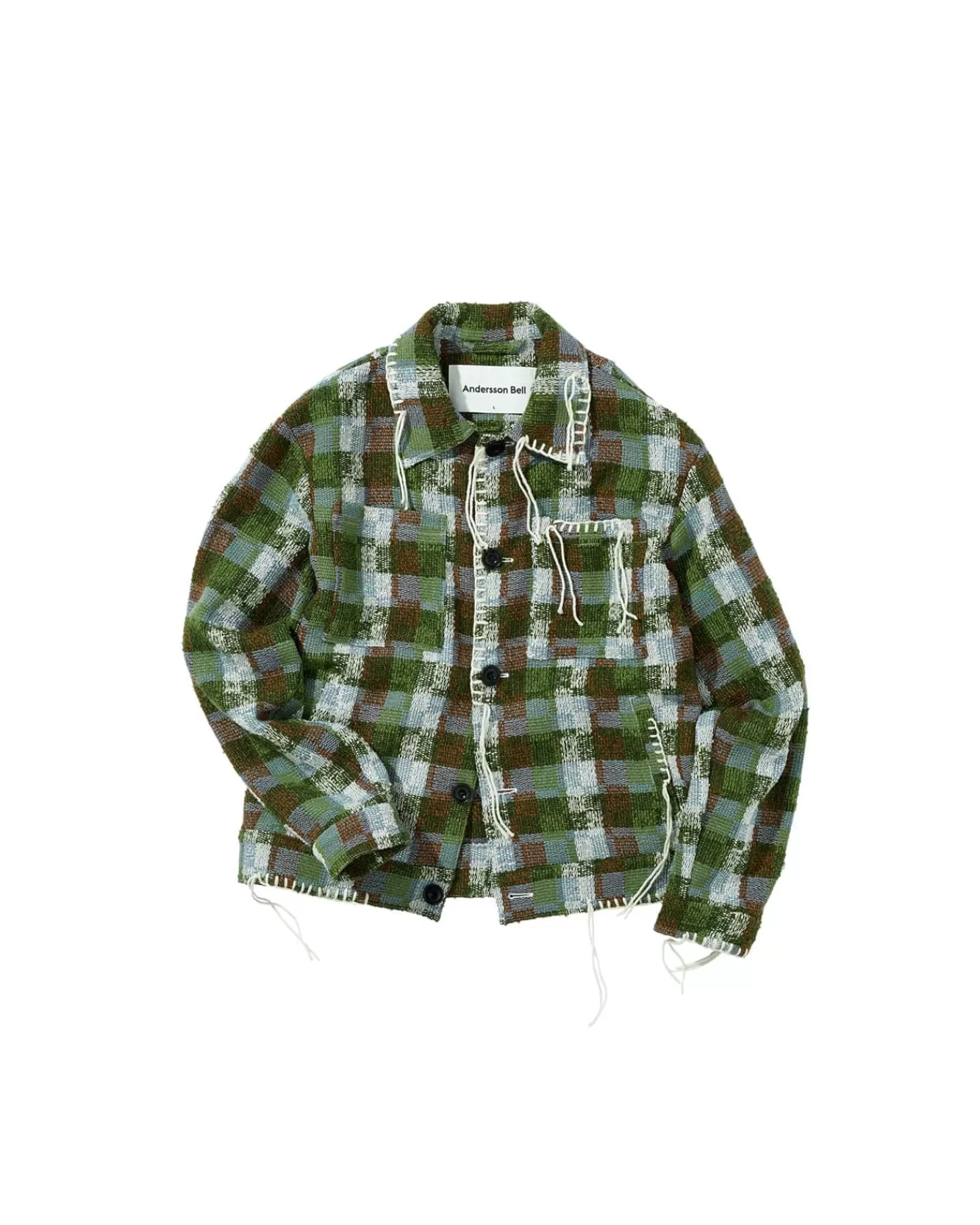 Men Andersson Bell Kenley Check Work Jacket Awa513M(Green)