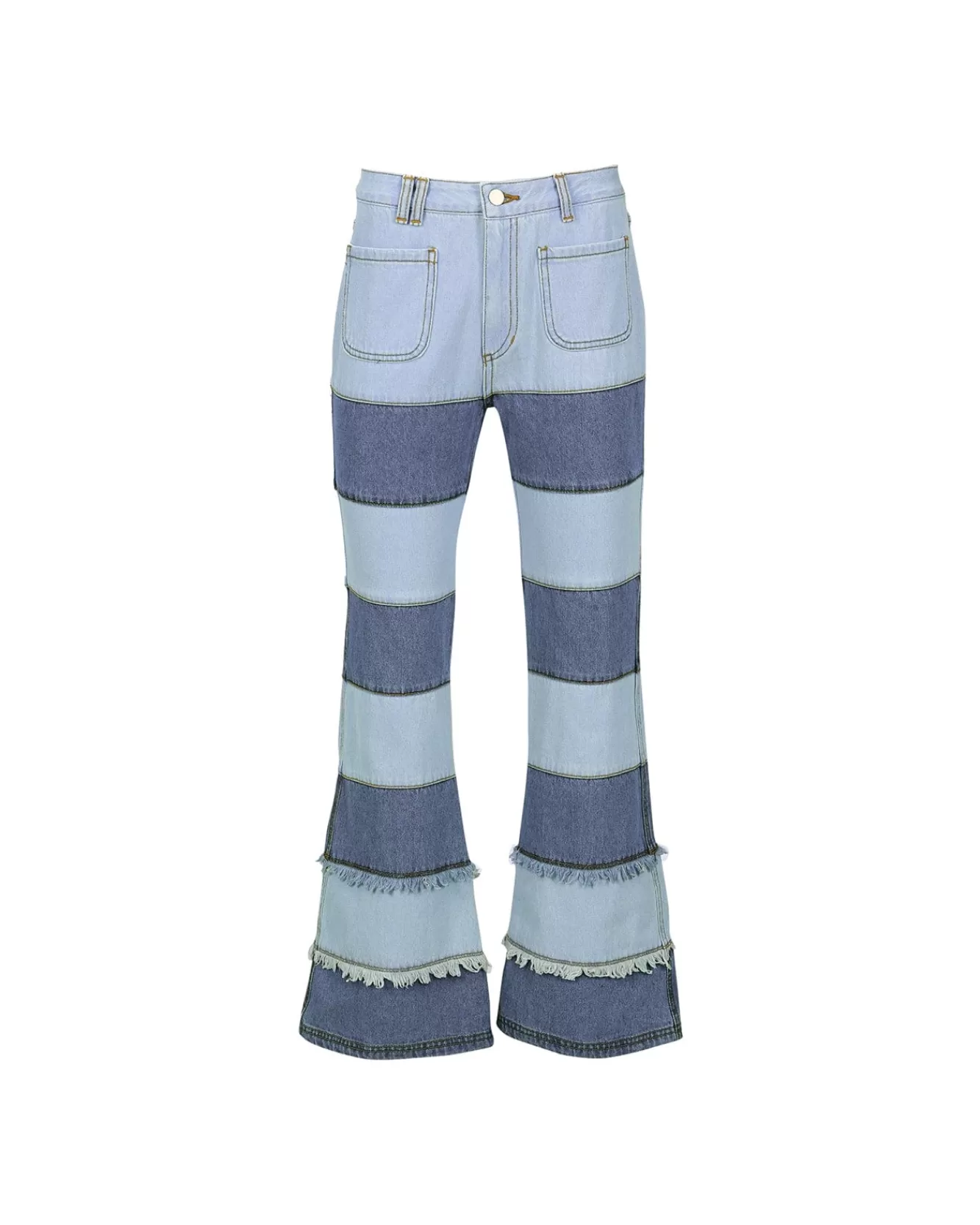 Women Andersson Bell Mahina Blocking Patchwork Jeans Apa607W(Washed Blue)