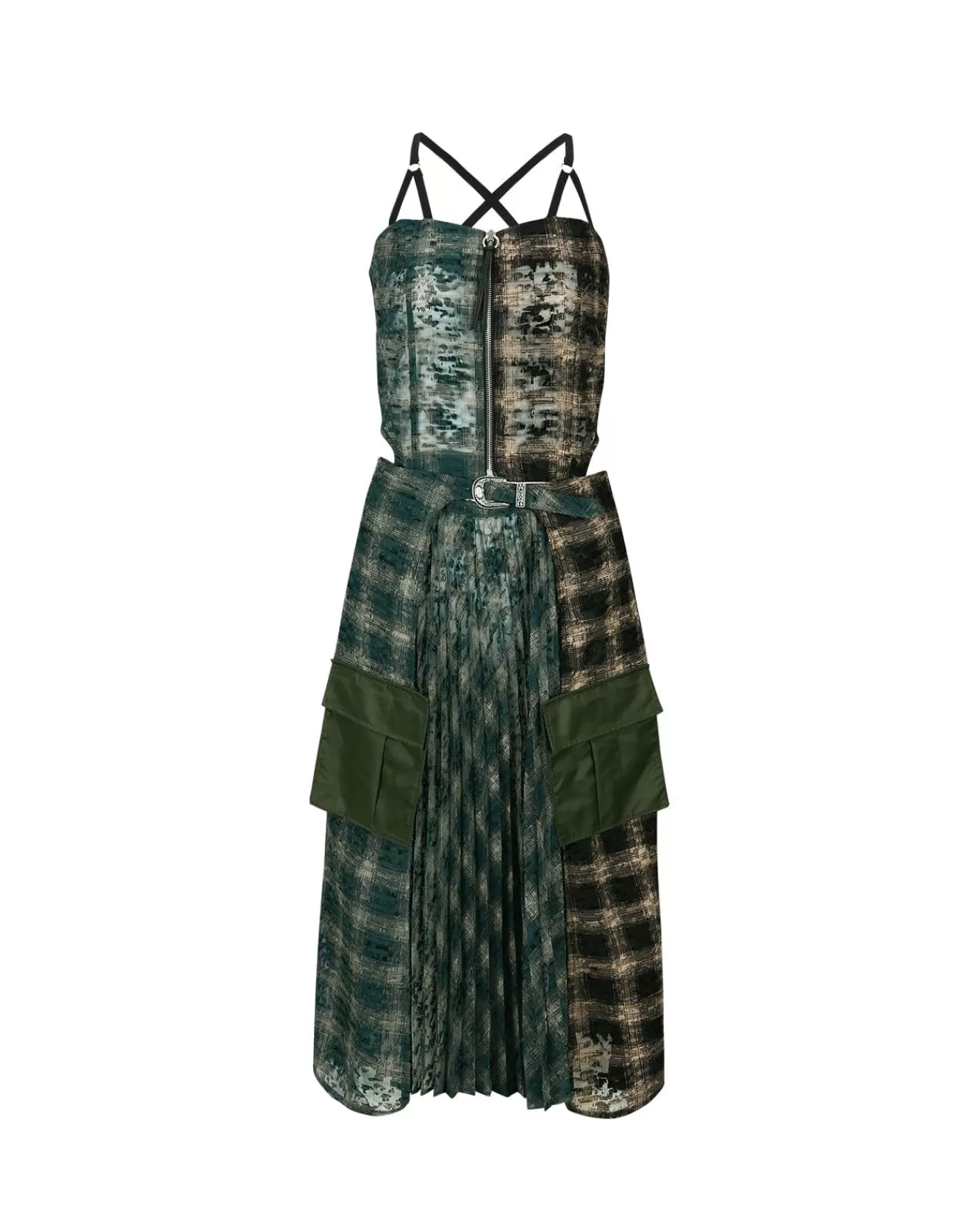 Women Andersson Bell Maja See-Through Combo Dress Atb934W(Green)