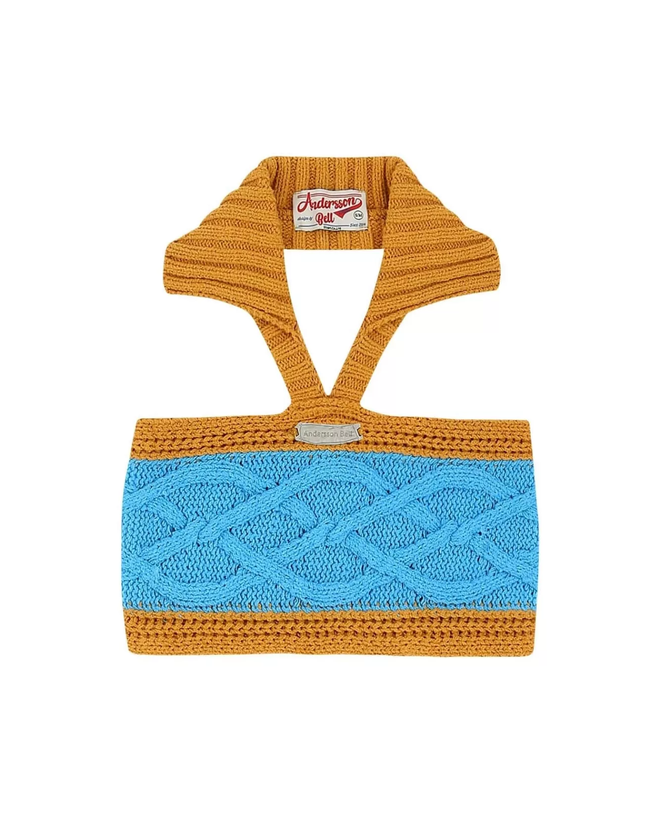 Women Andersson Bell Marlow Halter Cable Top Atb890W(Tan/Blue)