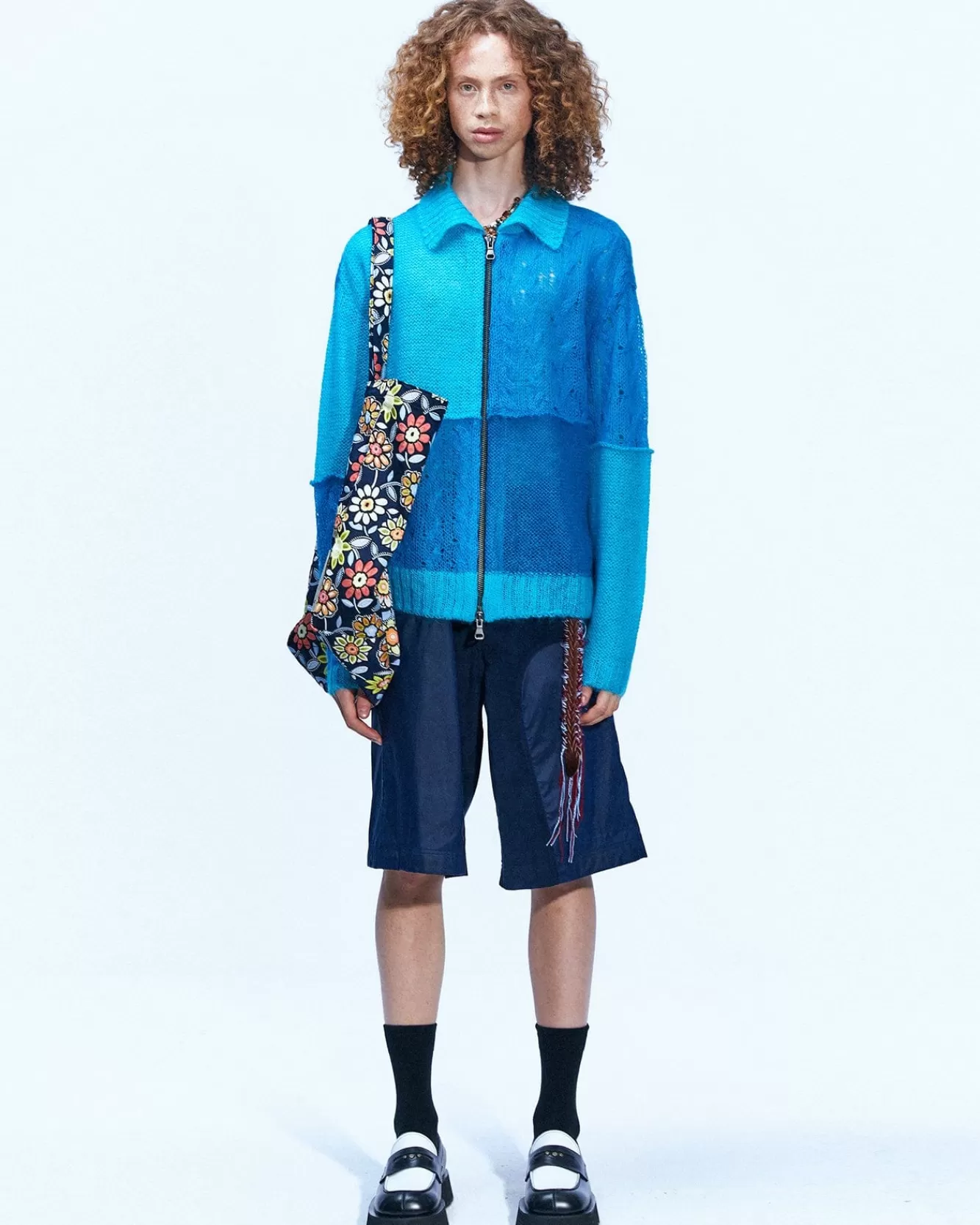 Men Andersson Bell Mateira Patchwork Cardigan Atb852M(Blue)