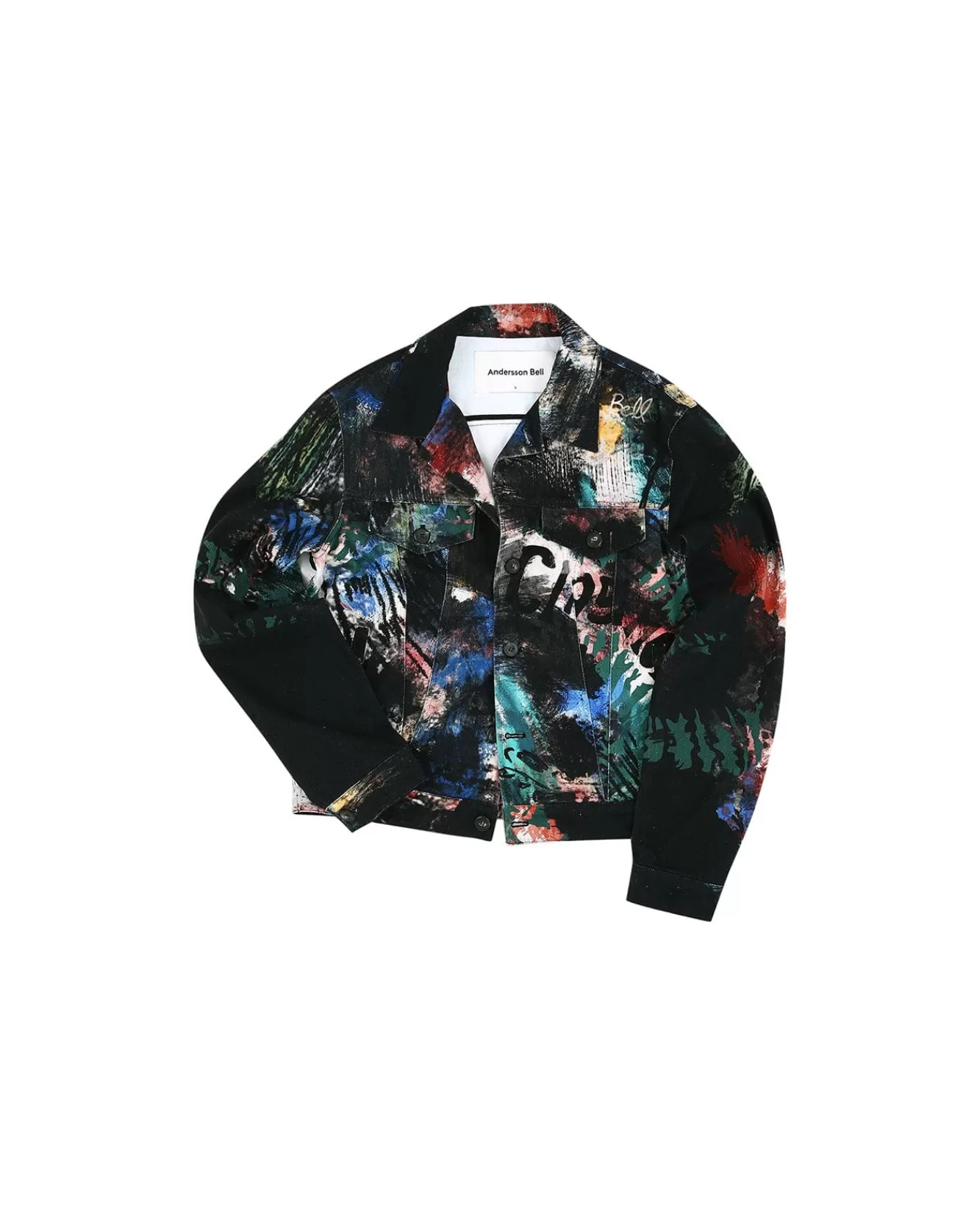 Men Andersson Bell (Men) Unisex Black Scratch Denim Jacket Awa530U(Black)