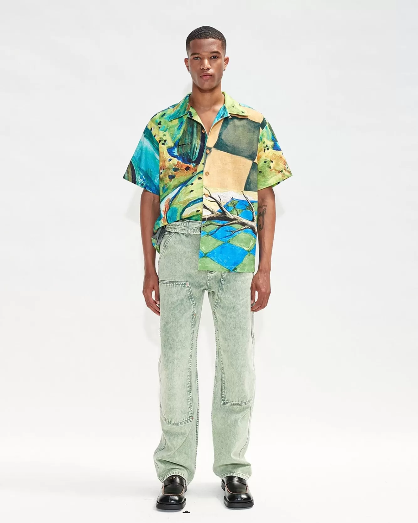 Men Andersson Bell (Men) Unisex Impressionist Printed Shirt Atb685U(Green)