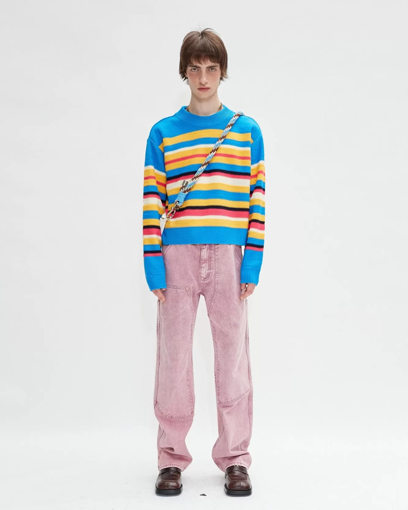 Men Andersson Bell (Men) Unisex Multi Stripe Sweater Atb675U(Blue Multi)