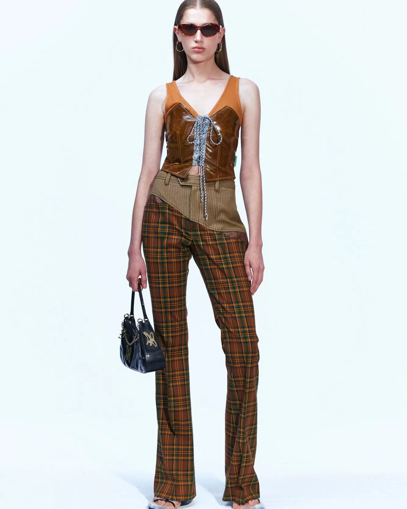 Women Andersson Bell Mika Diagonal Trousers Apa603W(Brown)