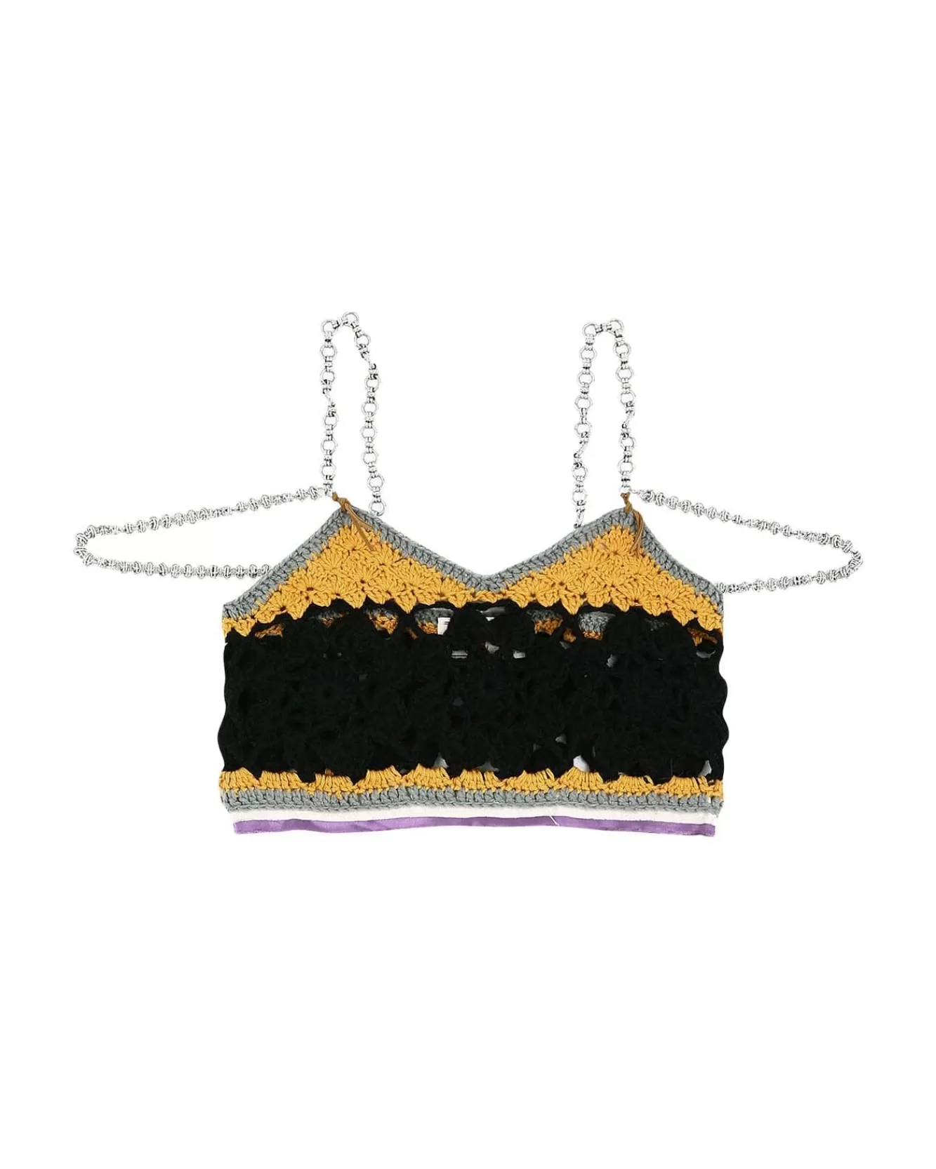 Women Andersson Bell Mila Hand Crochet Top Atb875W(Black)