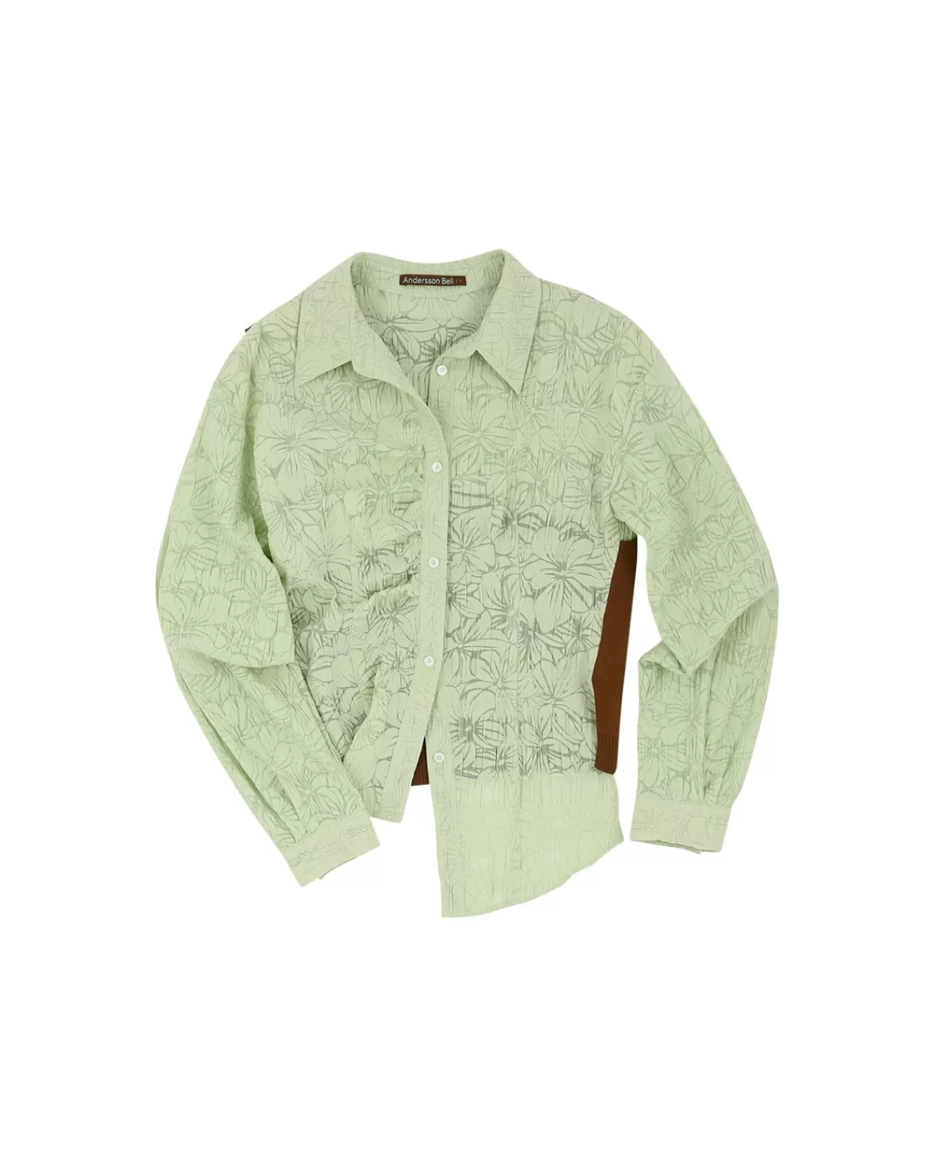 Women Andersson Bell Moeka Knit Combination Shirts Atb887W(Jade)