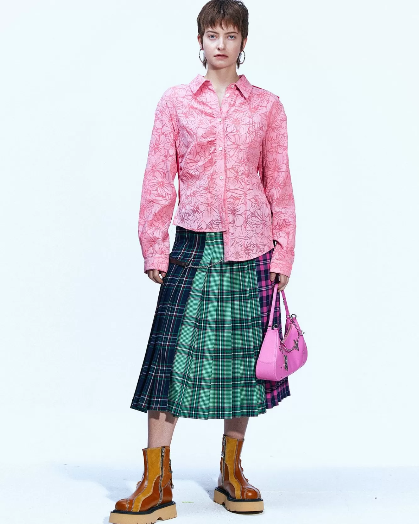 Women Andersson Bell Moeka Knit Combination Shirts Atb887W(Pink)