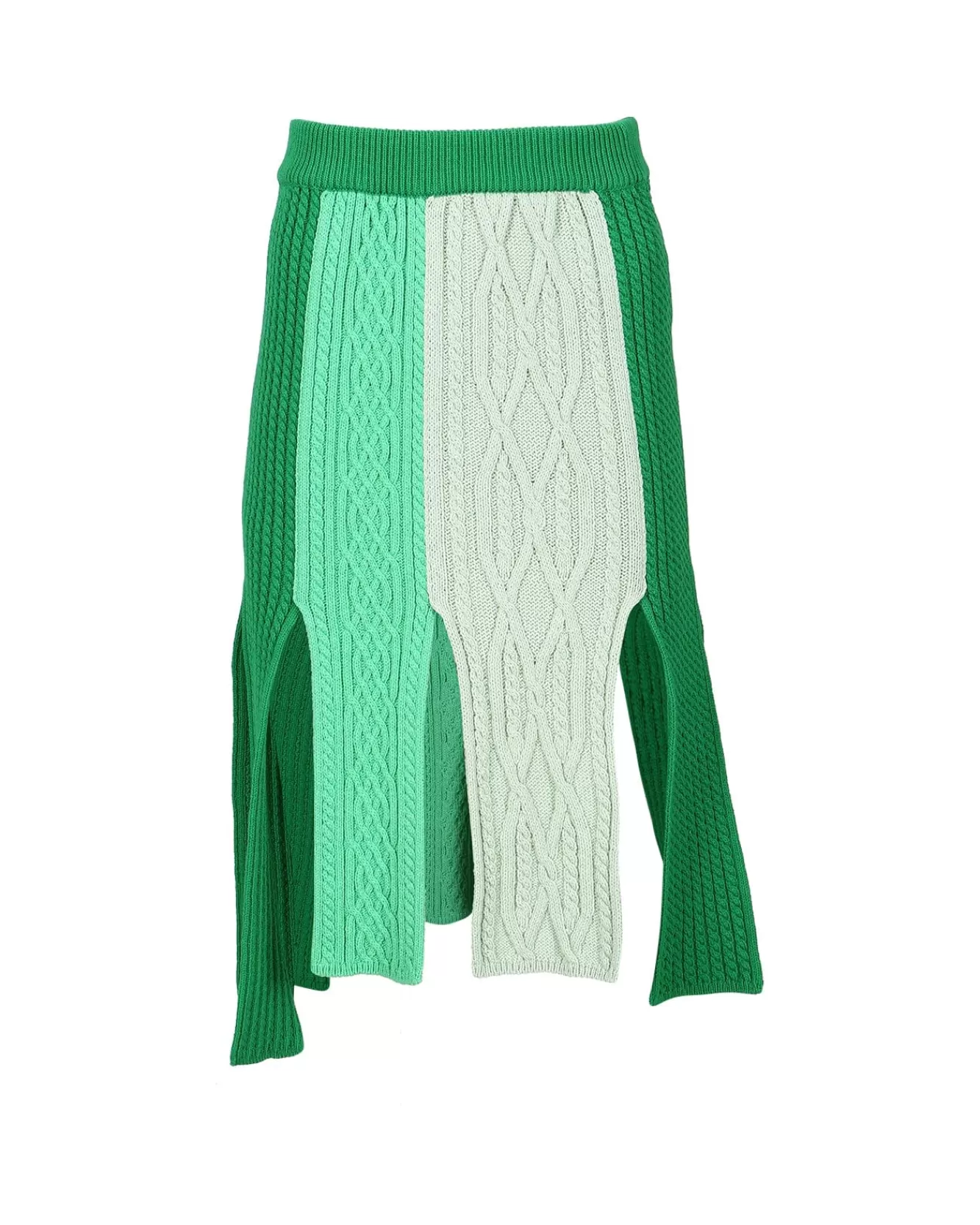 Women Andersson Bell Paola Knitted Panelled Skirt Apa598W(Green)