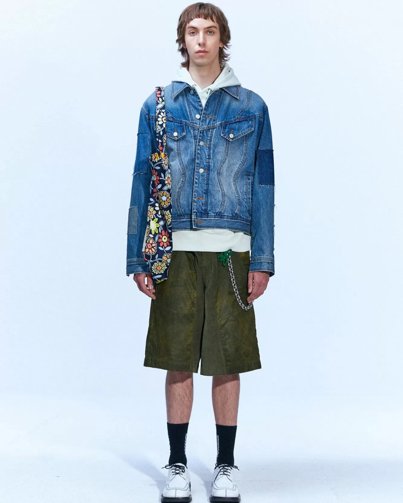 Men Andersson Bell Patchwork Denim Jacket Awa508M(Blue)