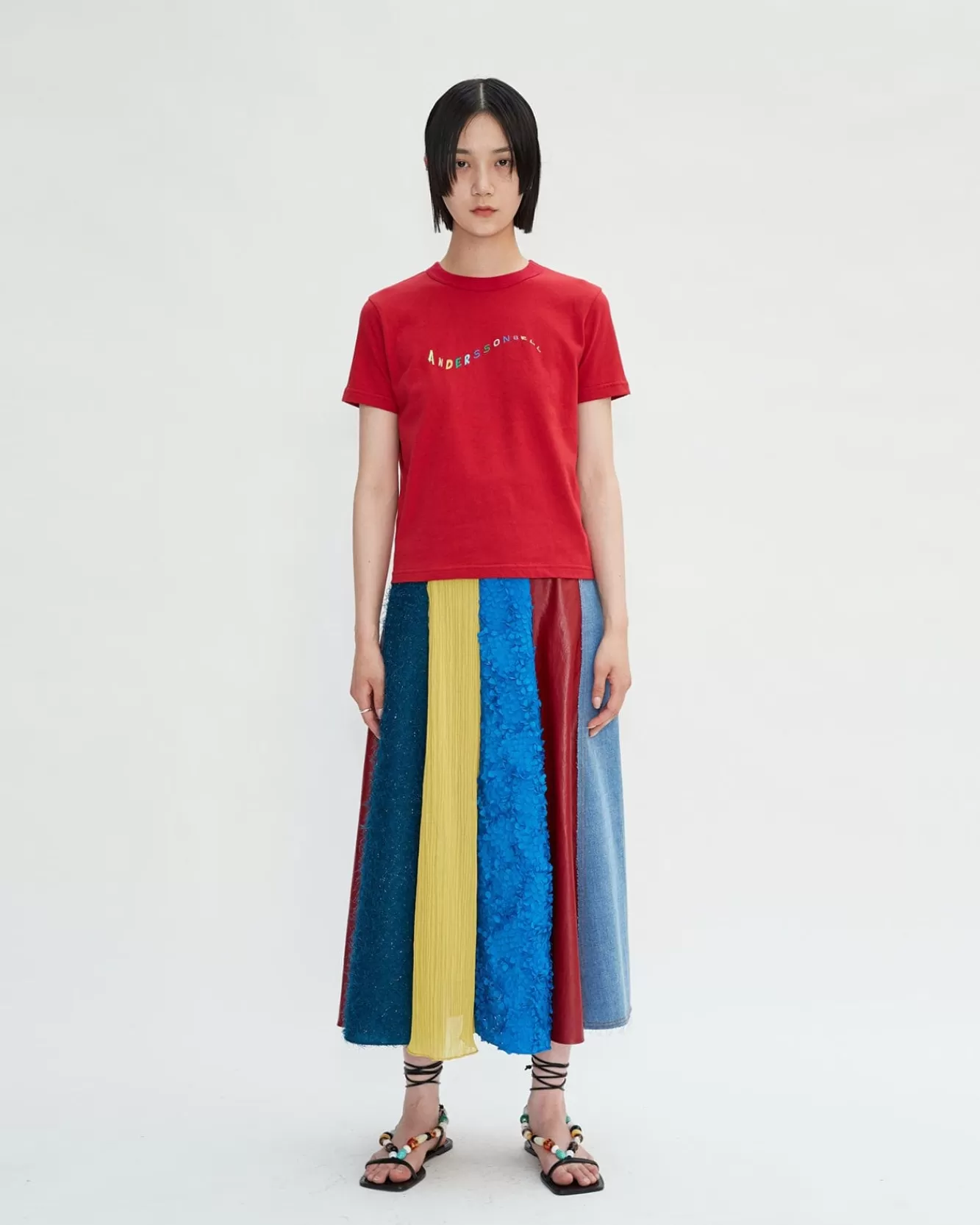 Women Andersson Bell Rainbow Flow T-Shirts Atb697W(Red)