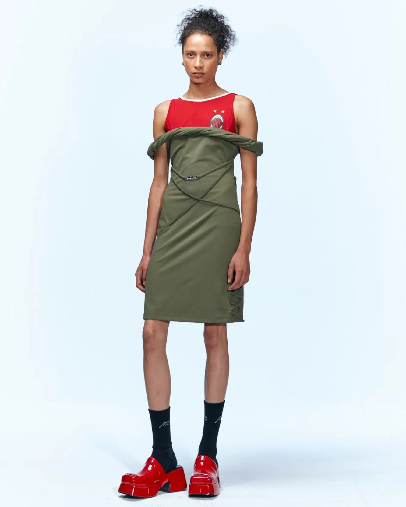 Women Andersson Bell Rami Soccer Jersey Dress Atb927W(Khaki)