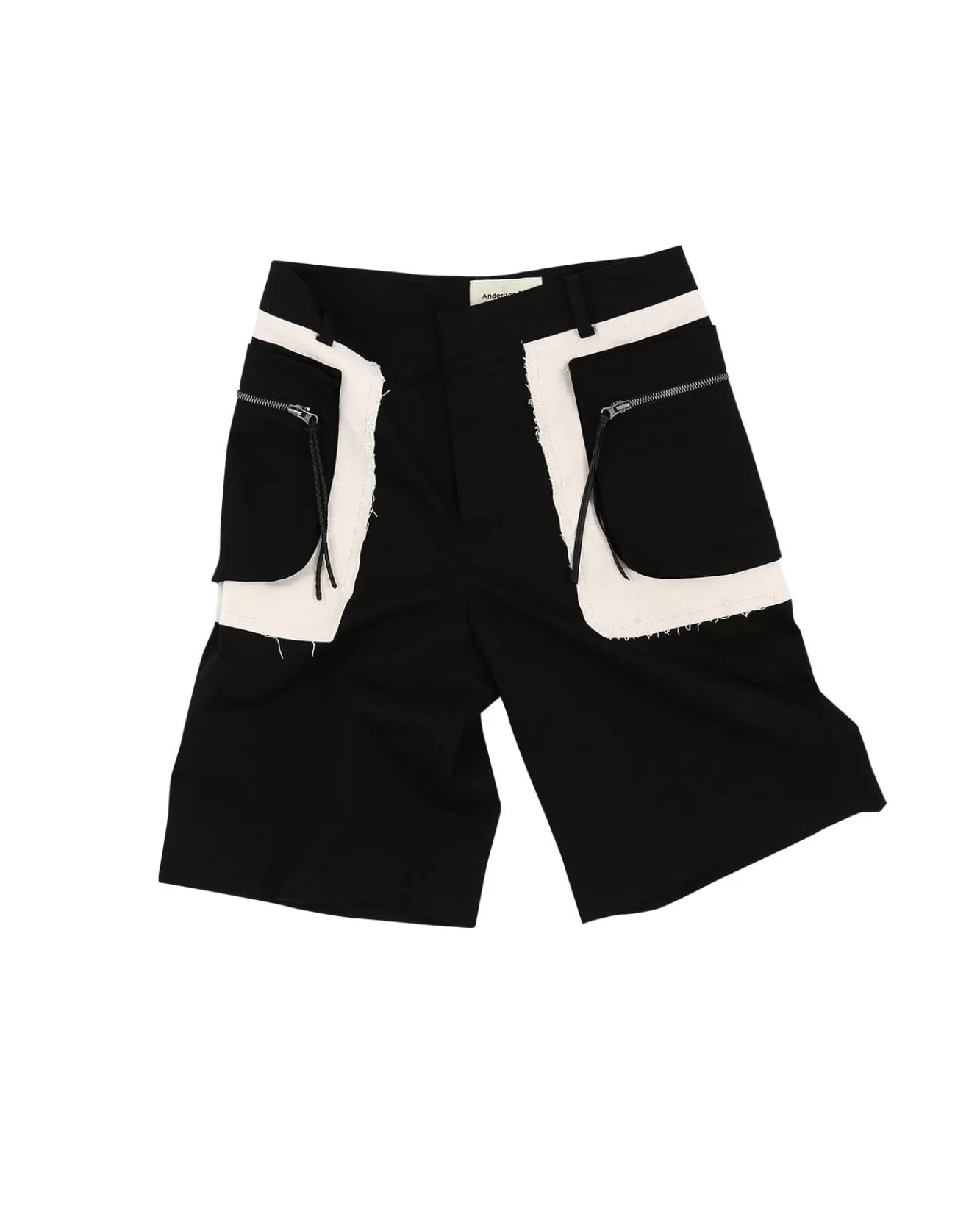 Men Andersson Bell Raw Edge Cargo Shorts Apa641M(Black)