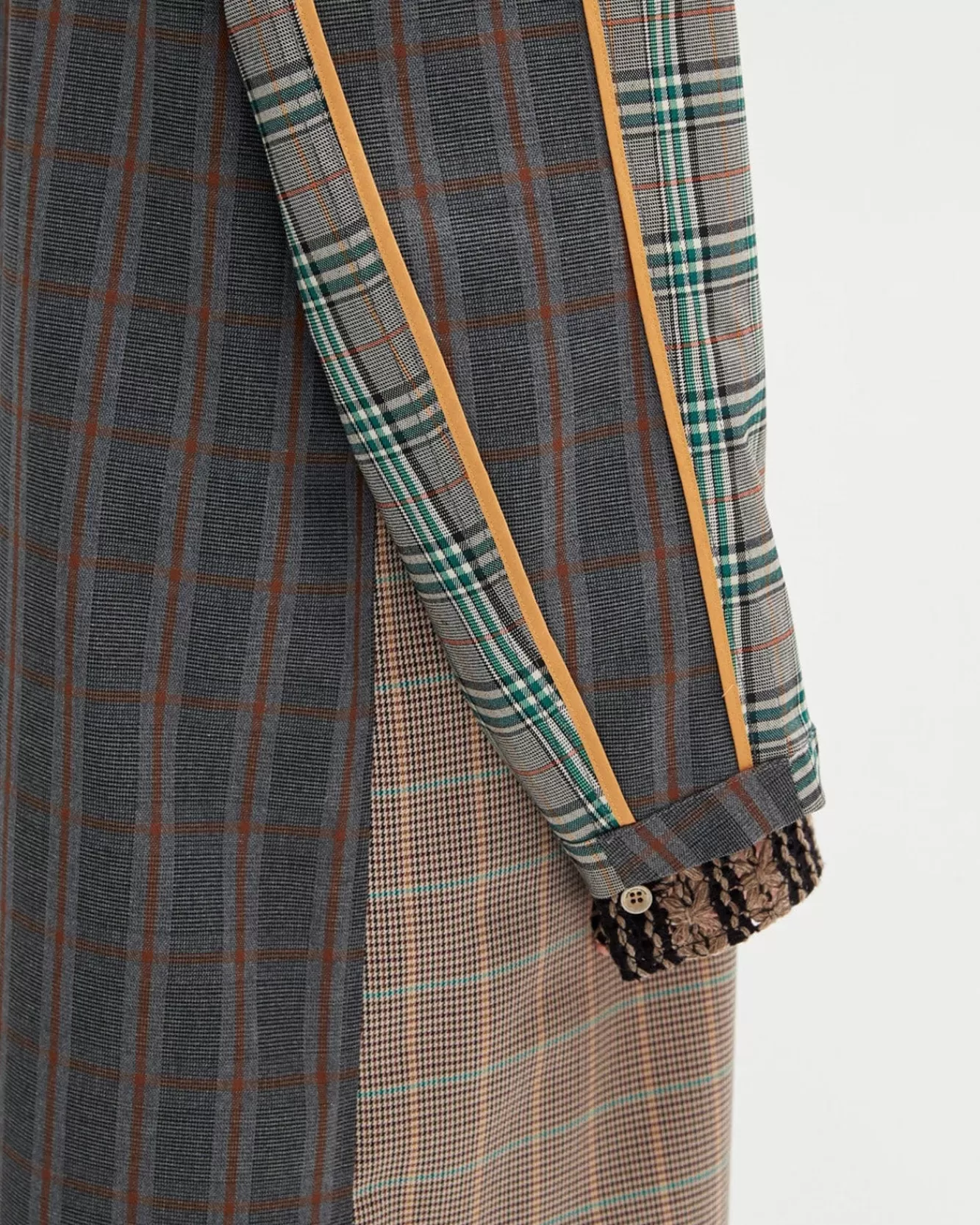Men Andersson Bell Unisex Checked Raglan Coat Awa413U(Multi Color)