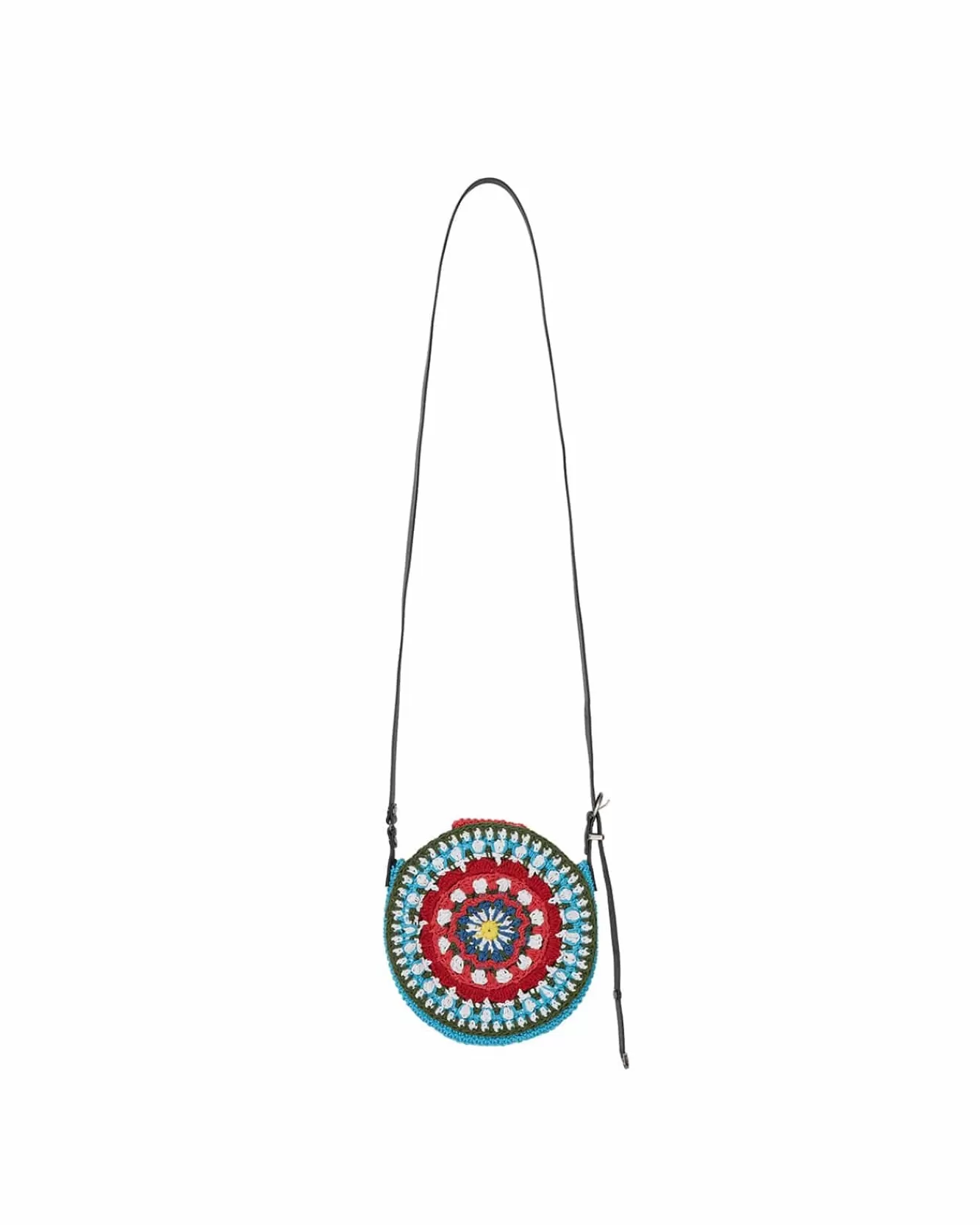 Women Andersson Bell Unisex Hand Crochet Tambourine Bag Aaa302U(Blue/Red)