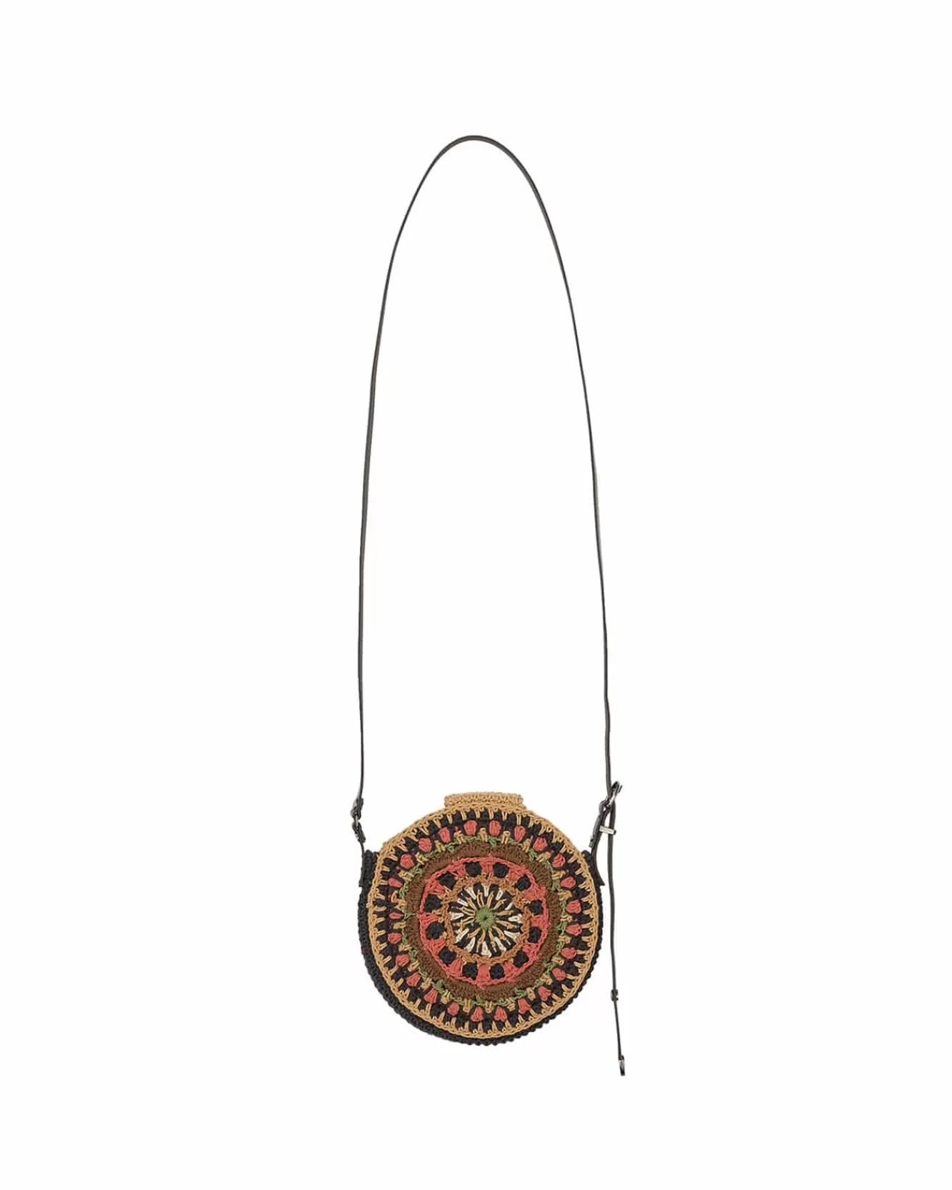 Women Andersson Bell Unisex Hand Crochet Tambourine Bag Aaa302U(Navy/Beige)