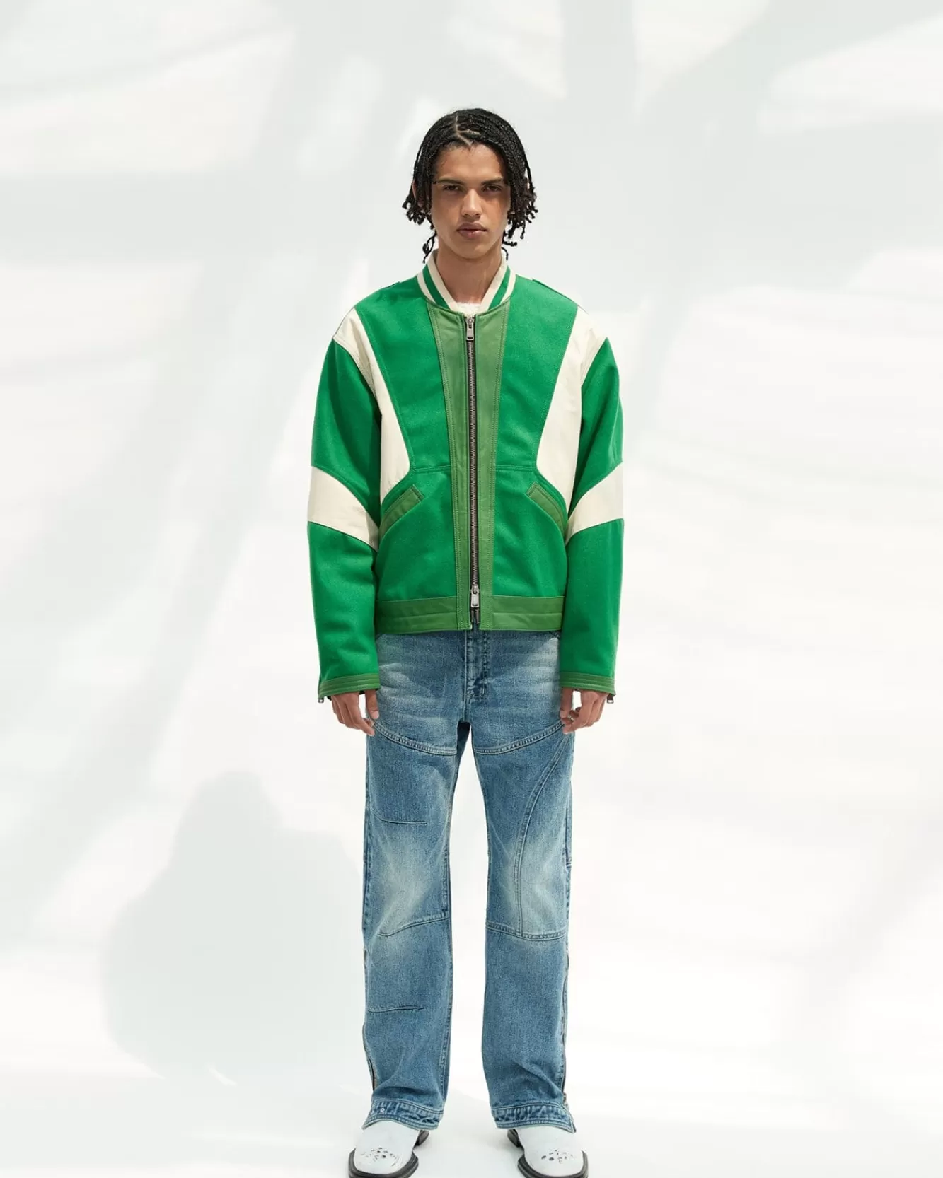 Men Andersson Bell Unisex Leather Motorcycle Padded Jacket Awa436U(Forest Green)