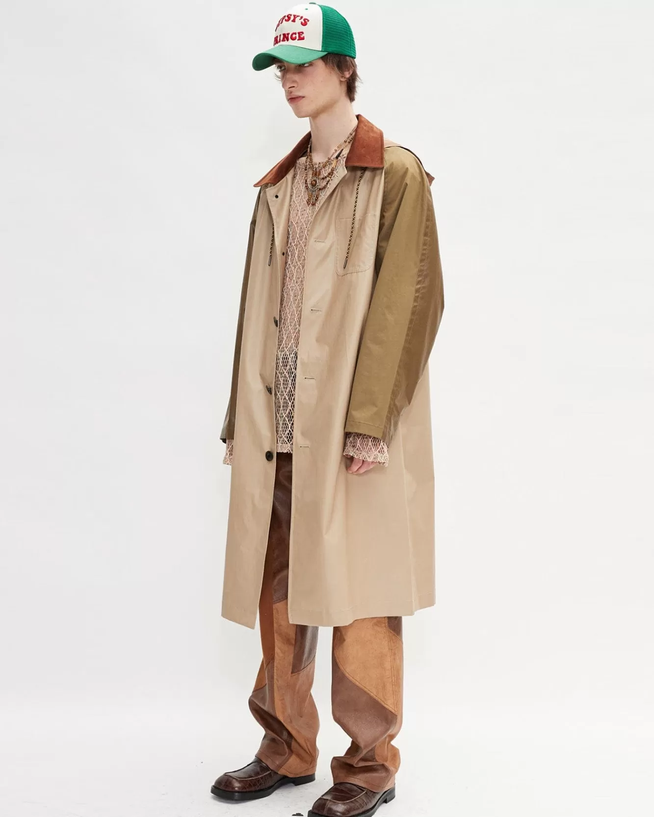 Men Andersson Bell Unisex Waxed Raglan Coat Awa412U(Beige/Khaki)